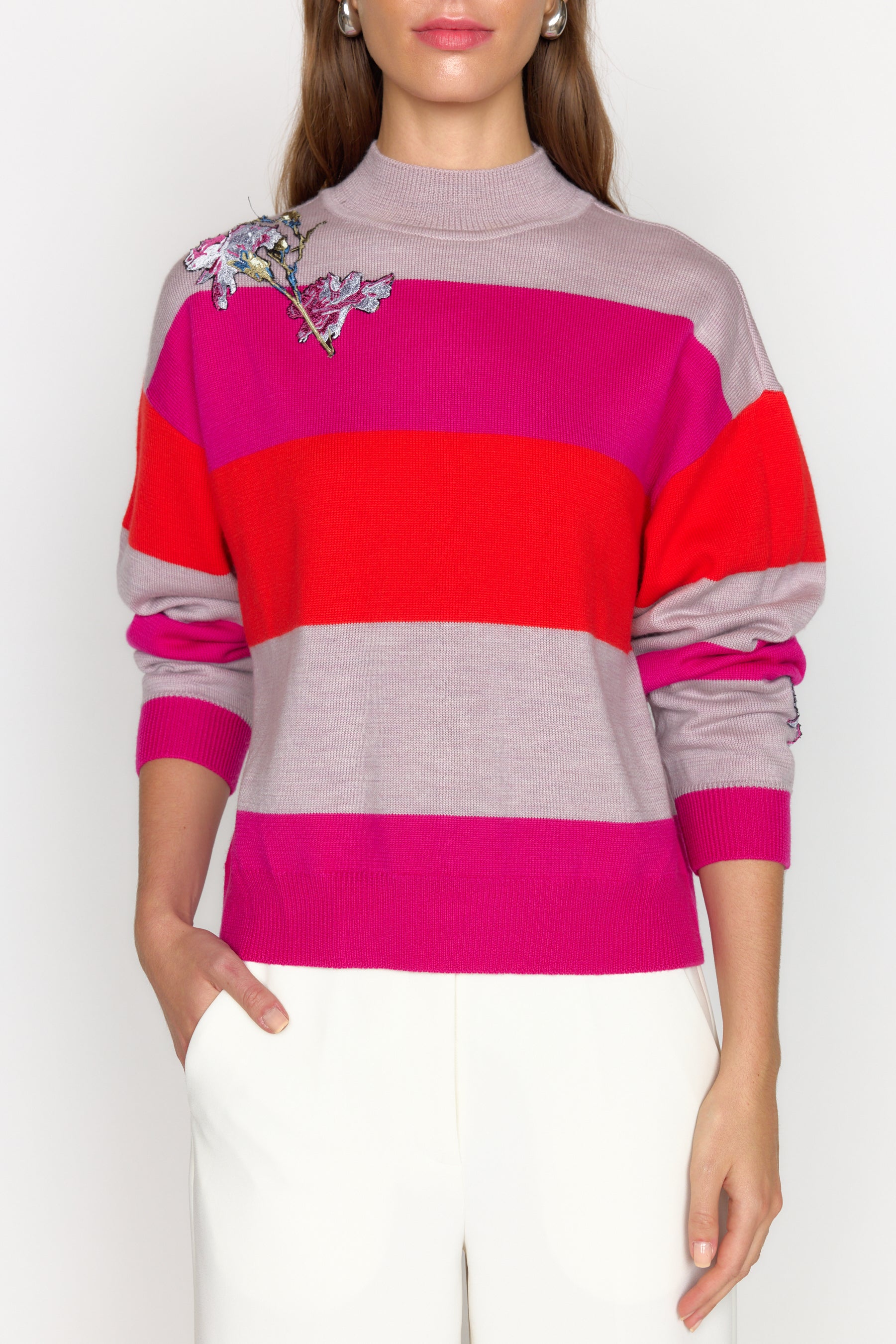 Bianca Sweater - Pink Stripe