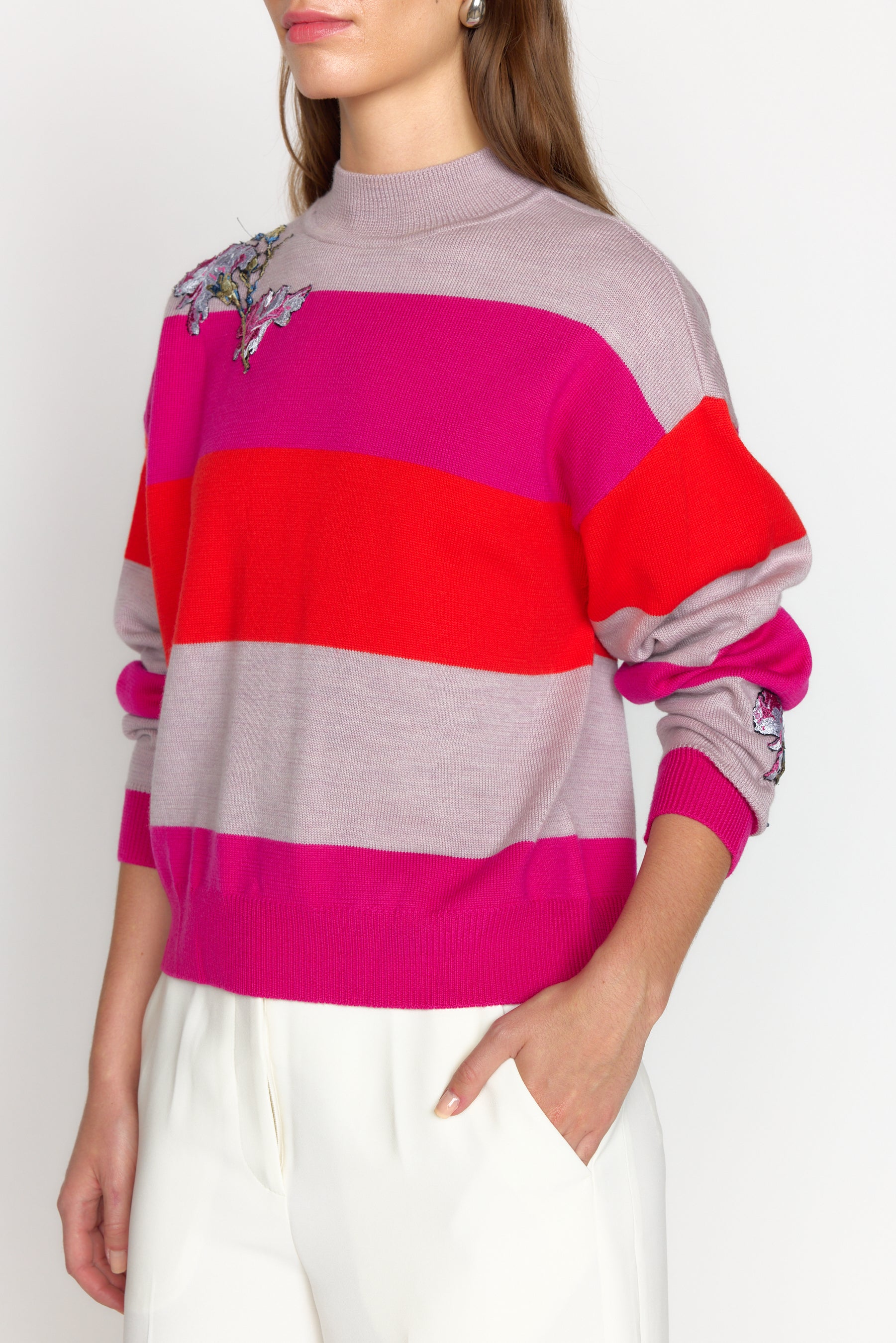 Bianca Sweater - Pink Stripe