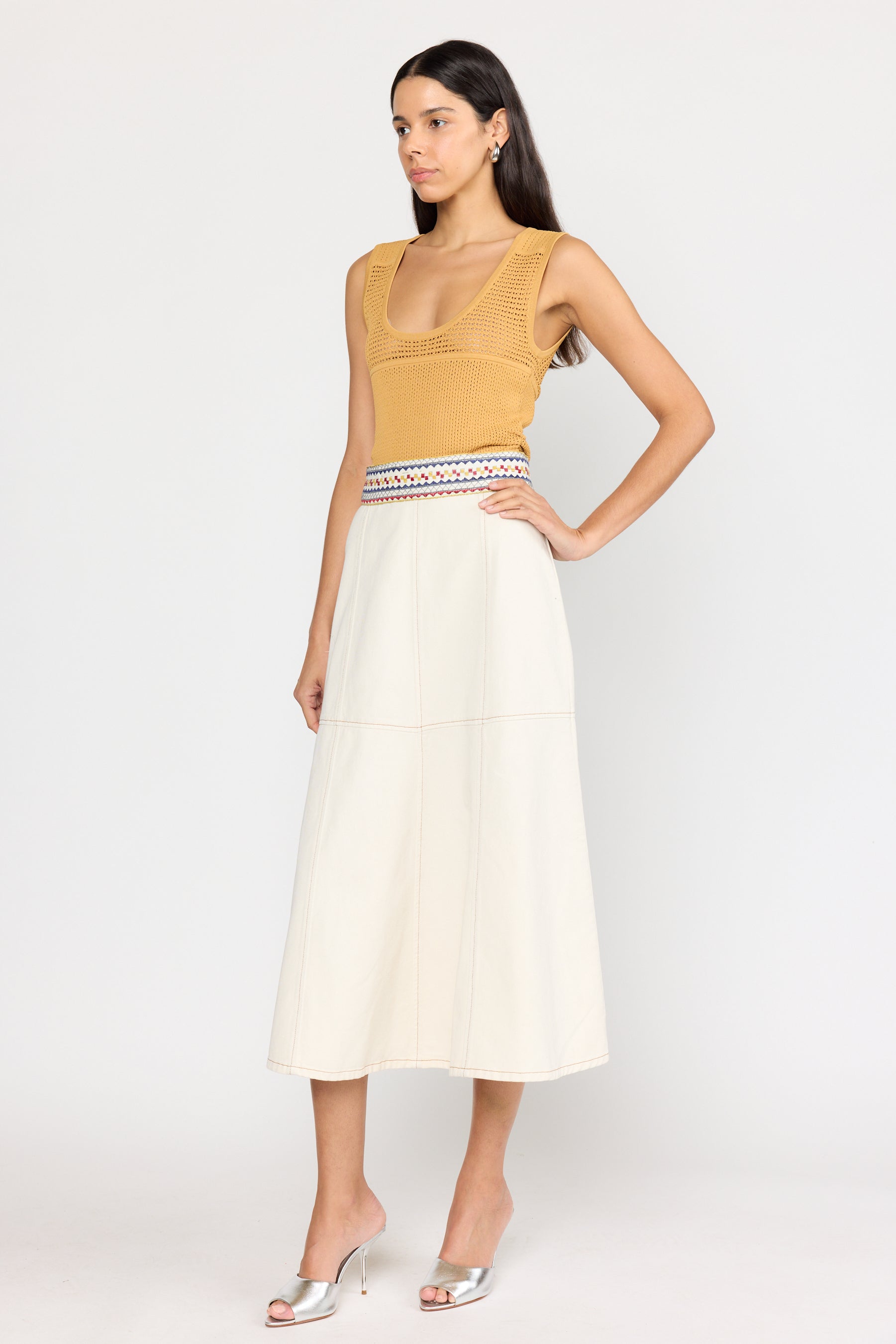 Solange Skirt - Ecru Mosaic
