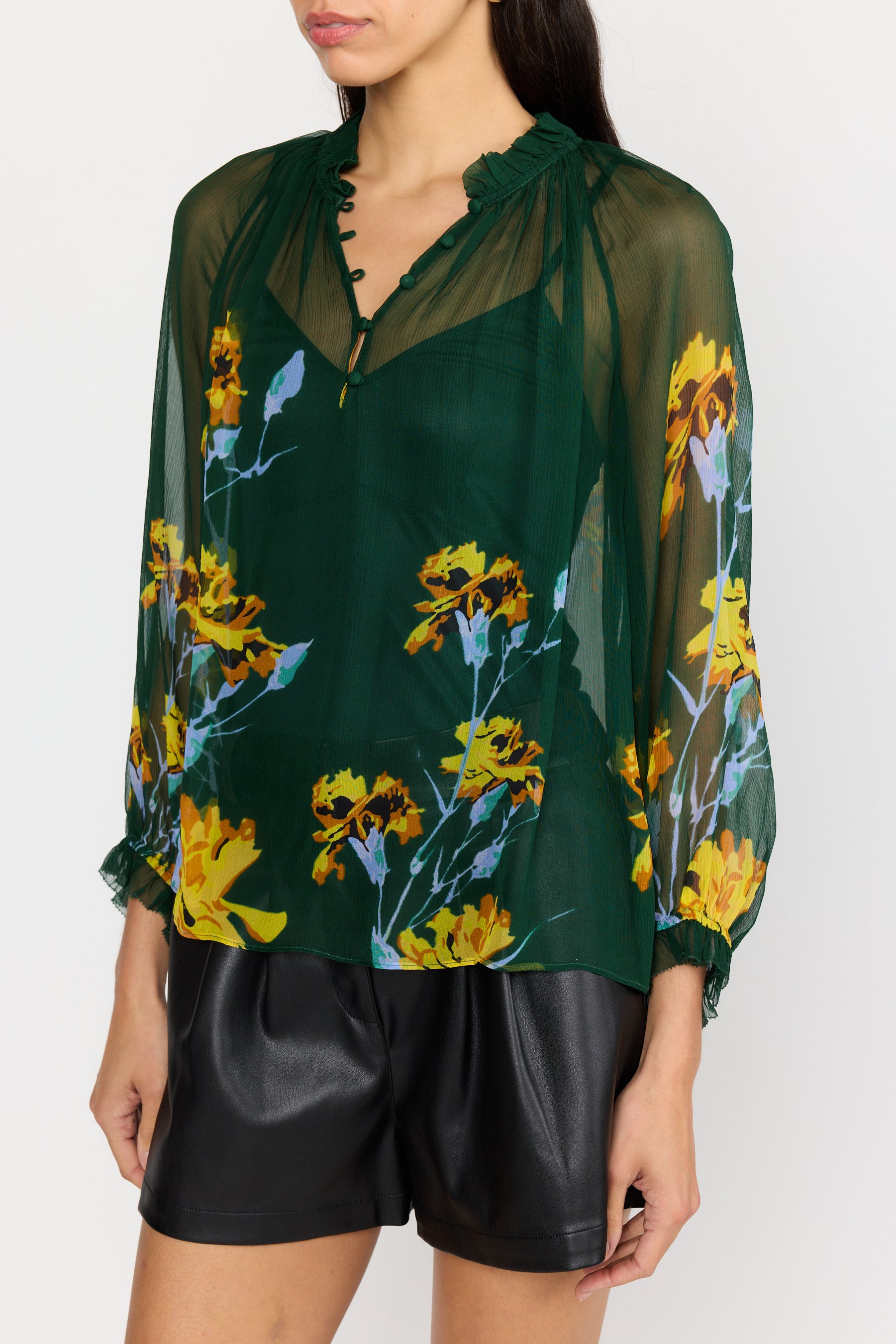 Karla Blouse - Green Orchid