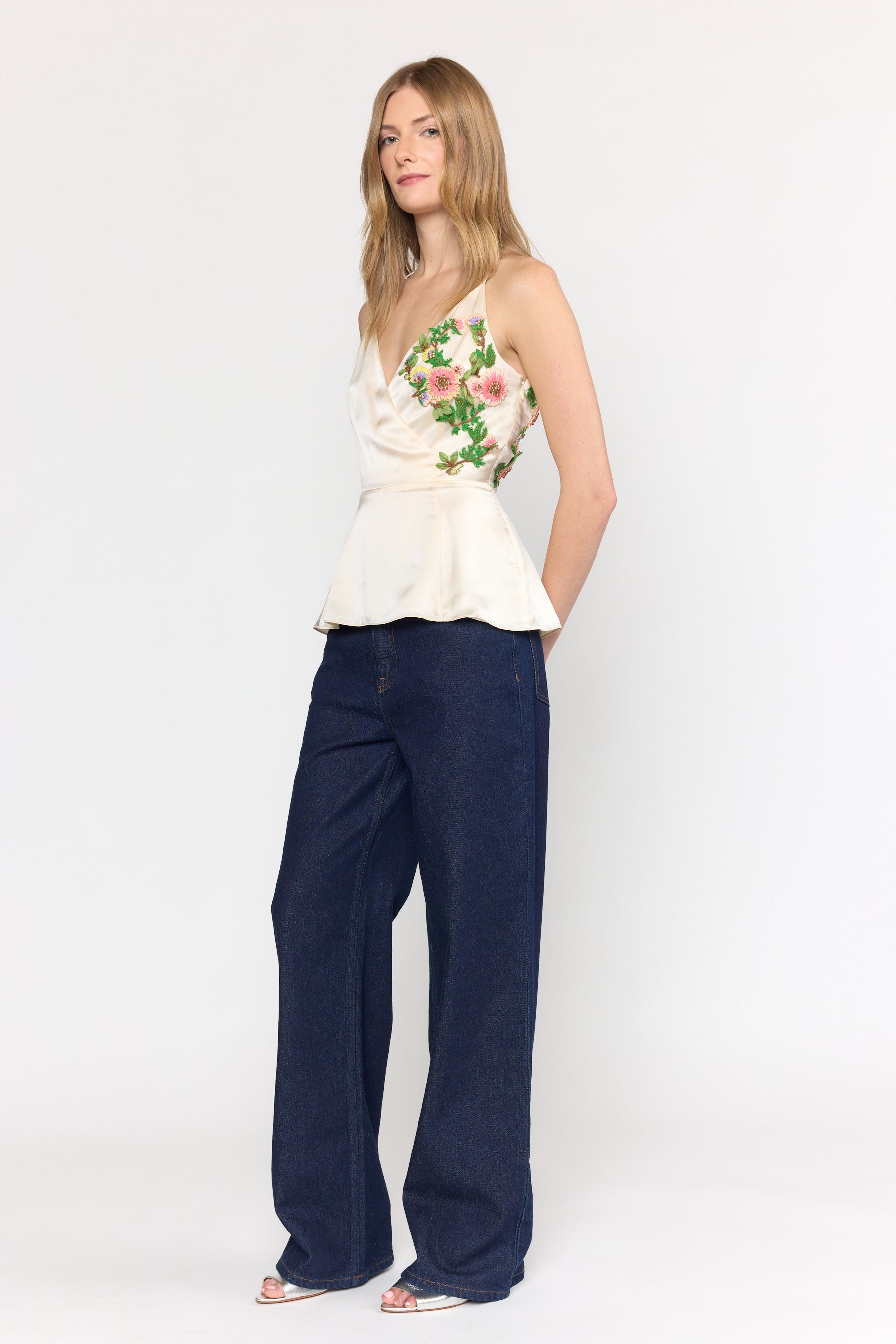 Ariana Top - Garden Embroidery