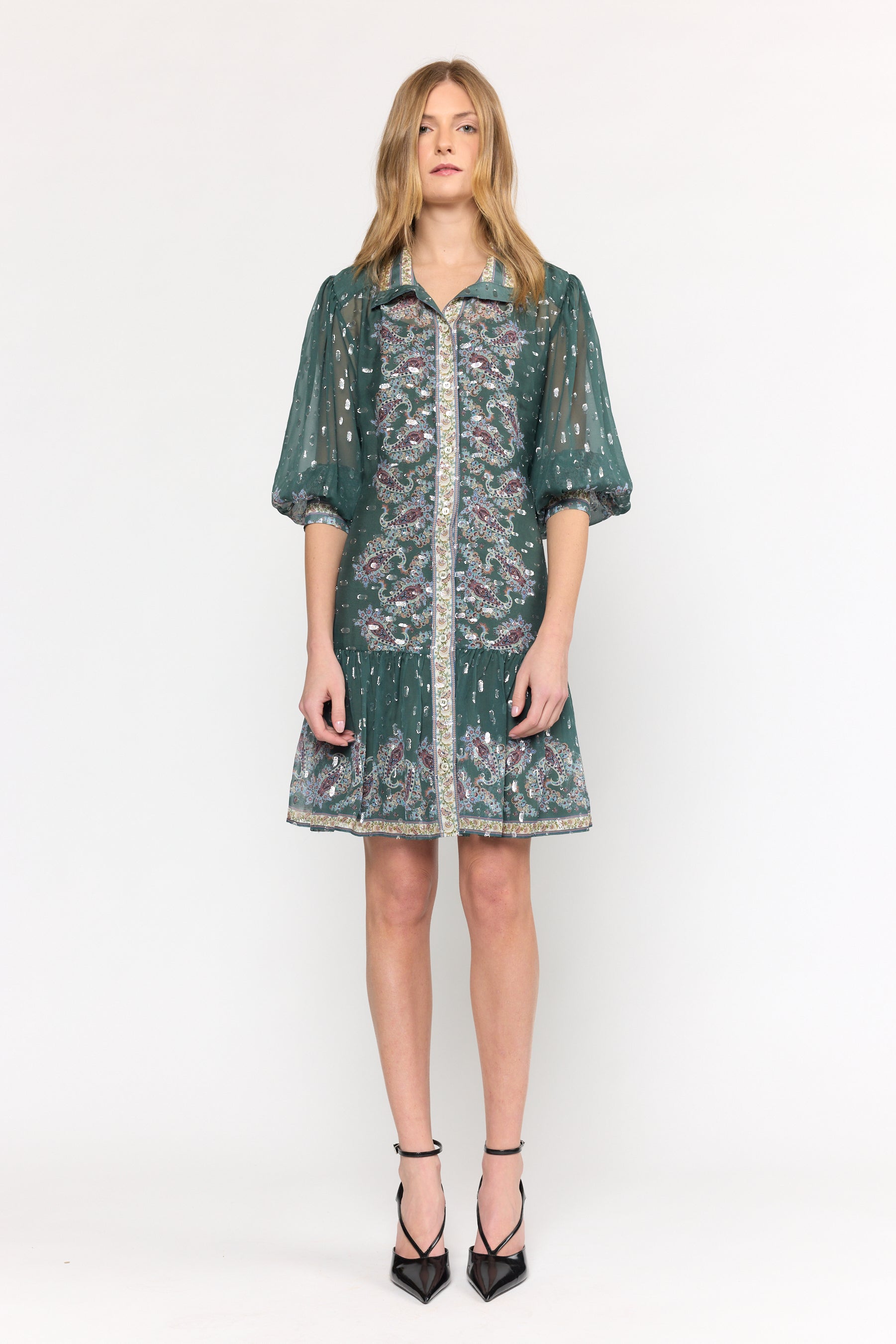 Emi Dress - Reseda Paisley