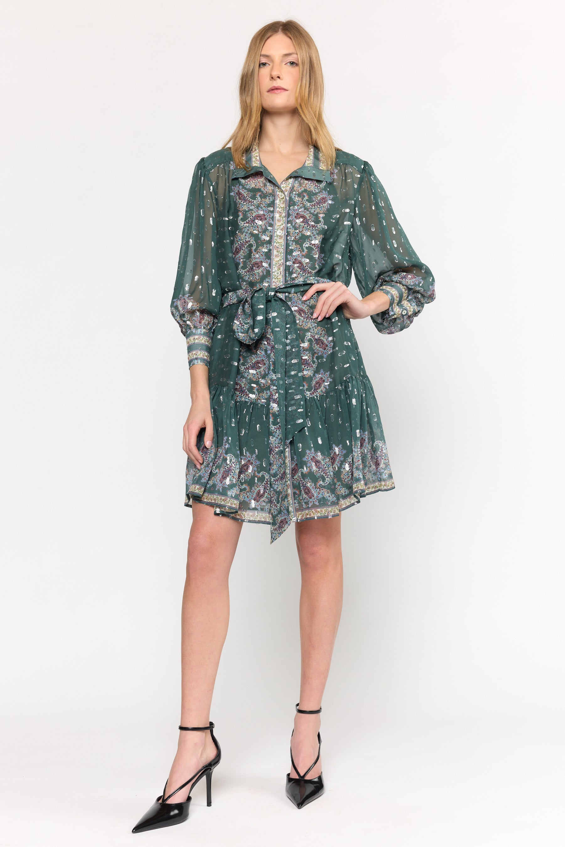 Emi Dress - Reseda Paisley