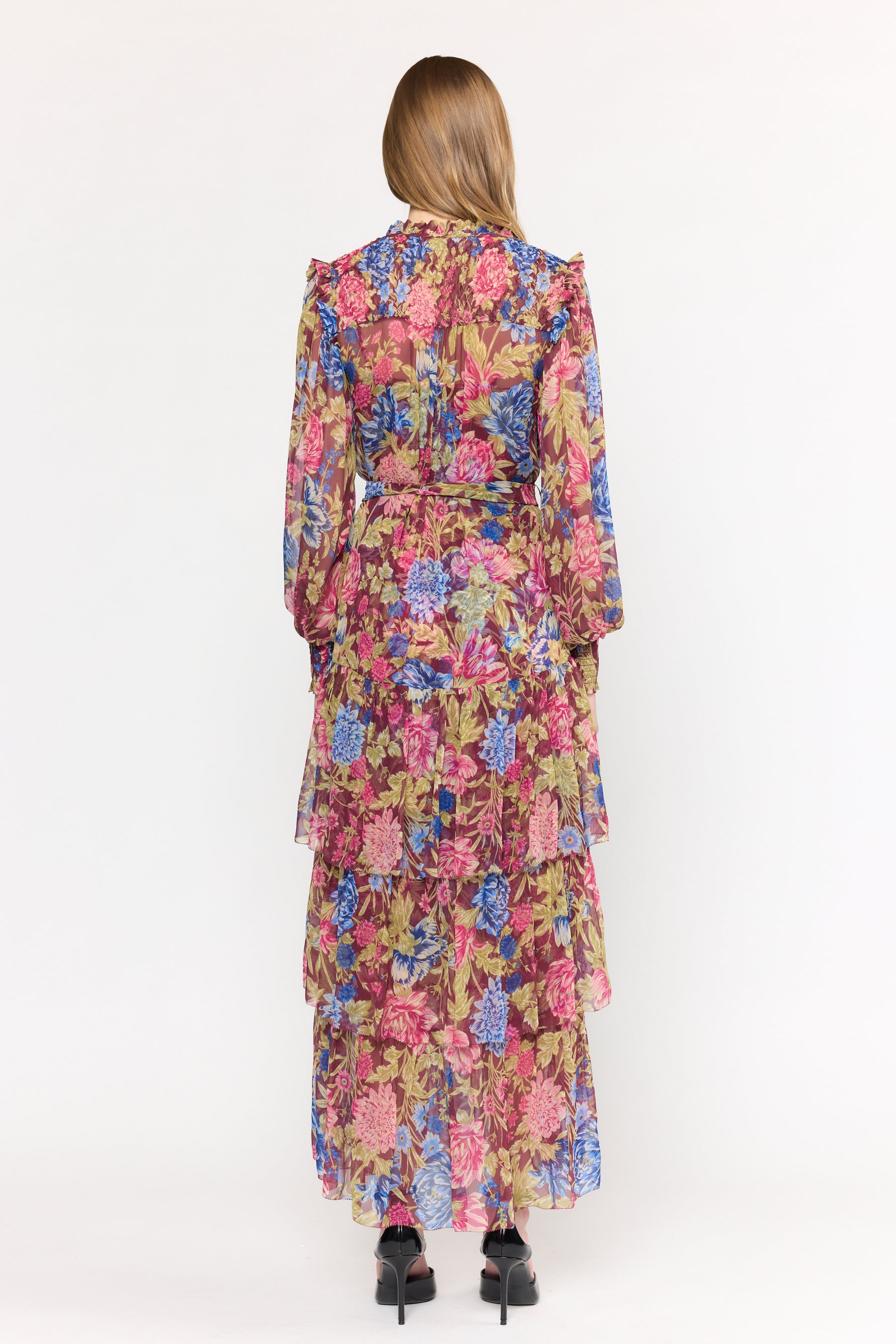 Ana Dress - Carmine Floral