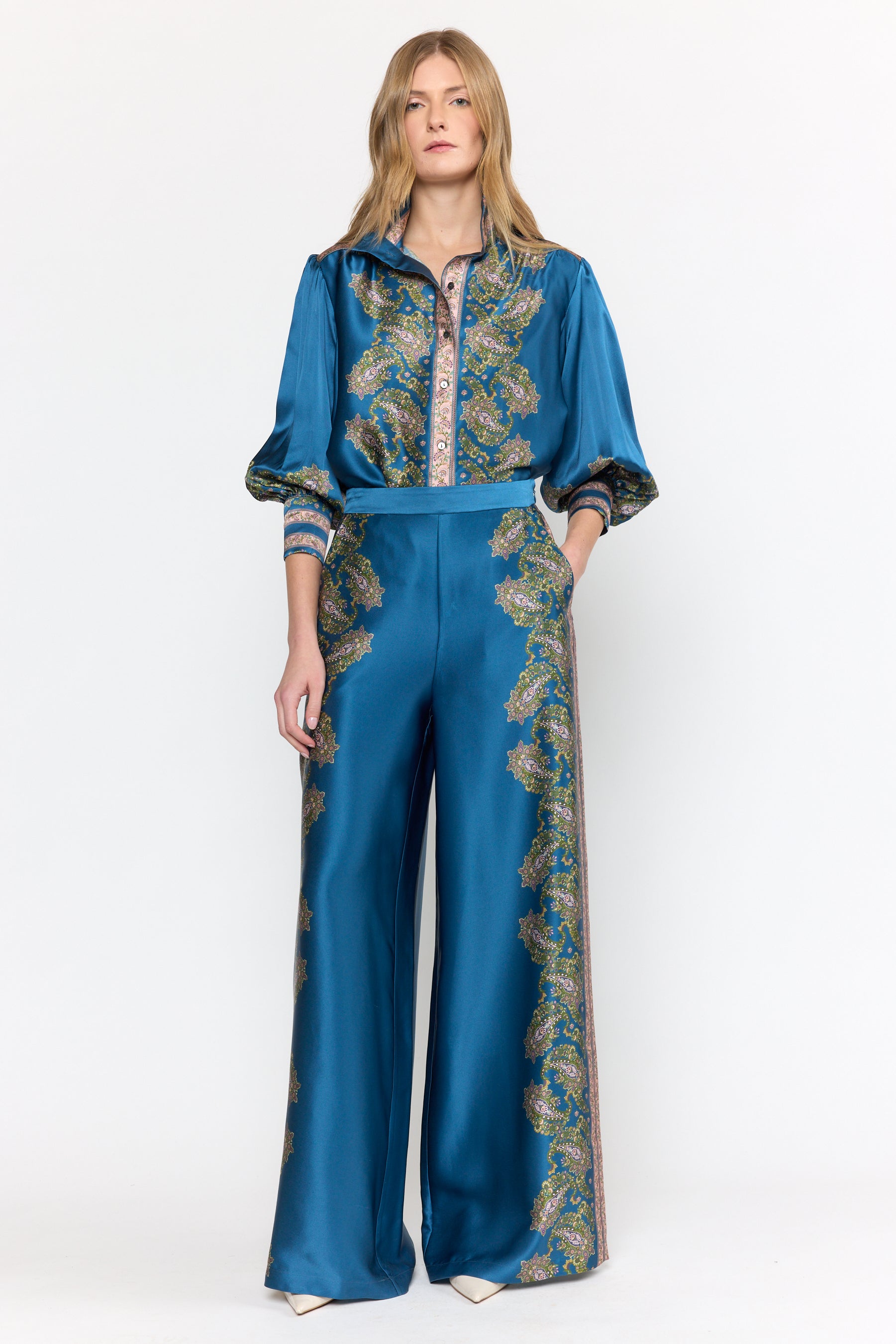 Paloma Top - Prussian Paisley