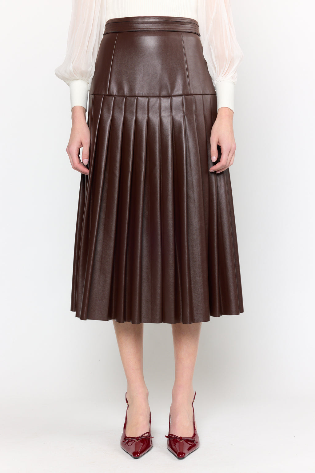 CHRISTY LYNN Clarissa Skirt in Maroon