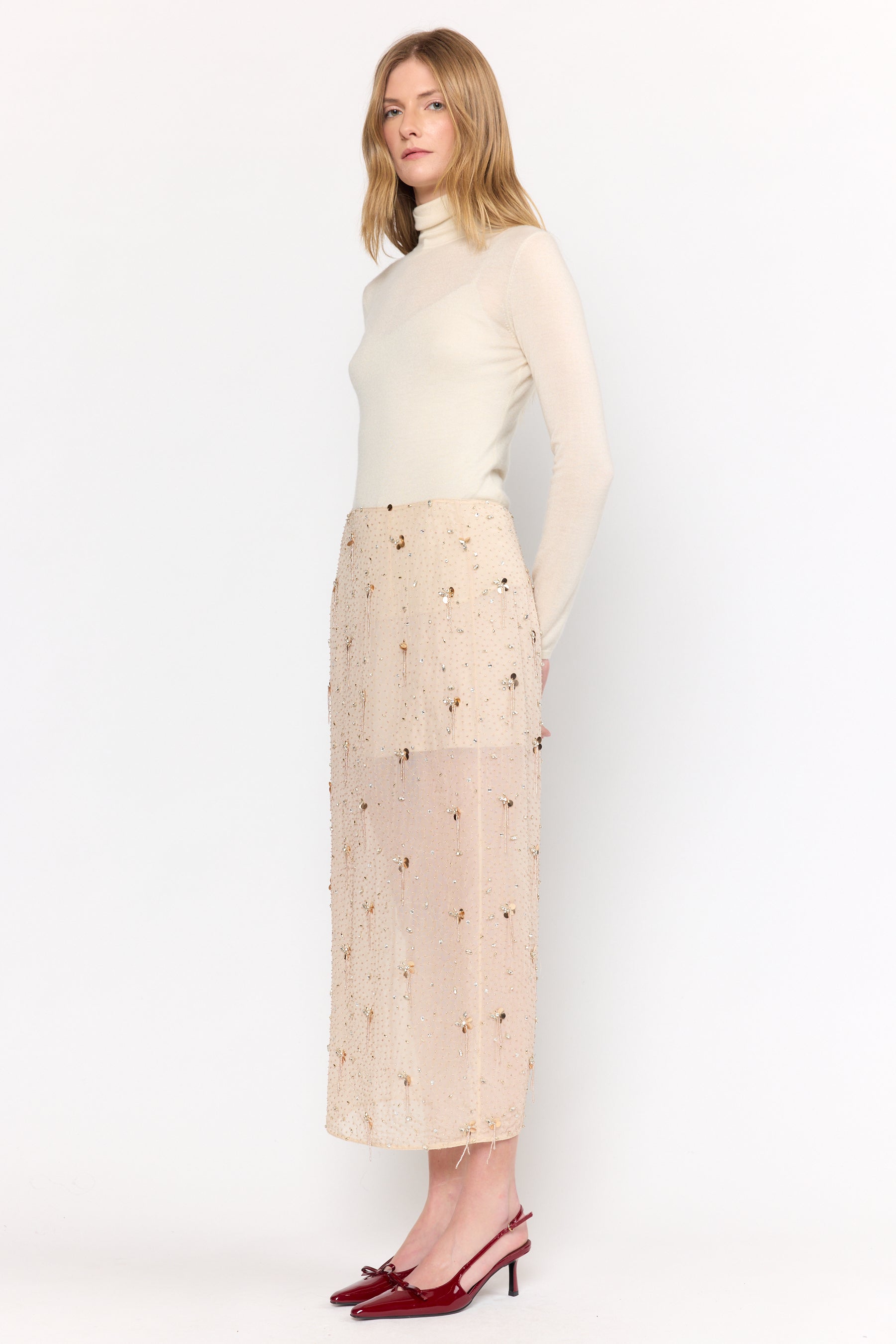 Lilah Skirt - Starlight Nude