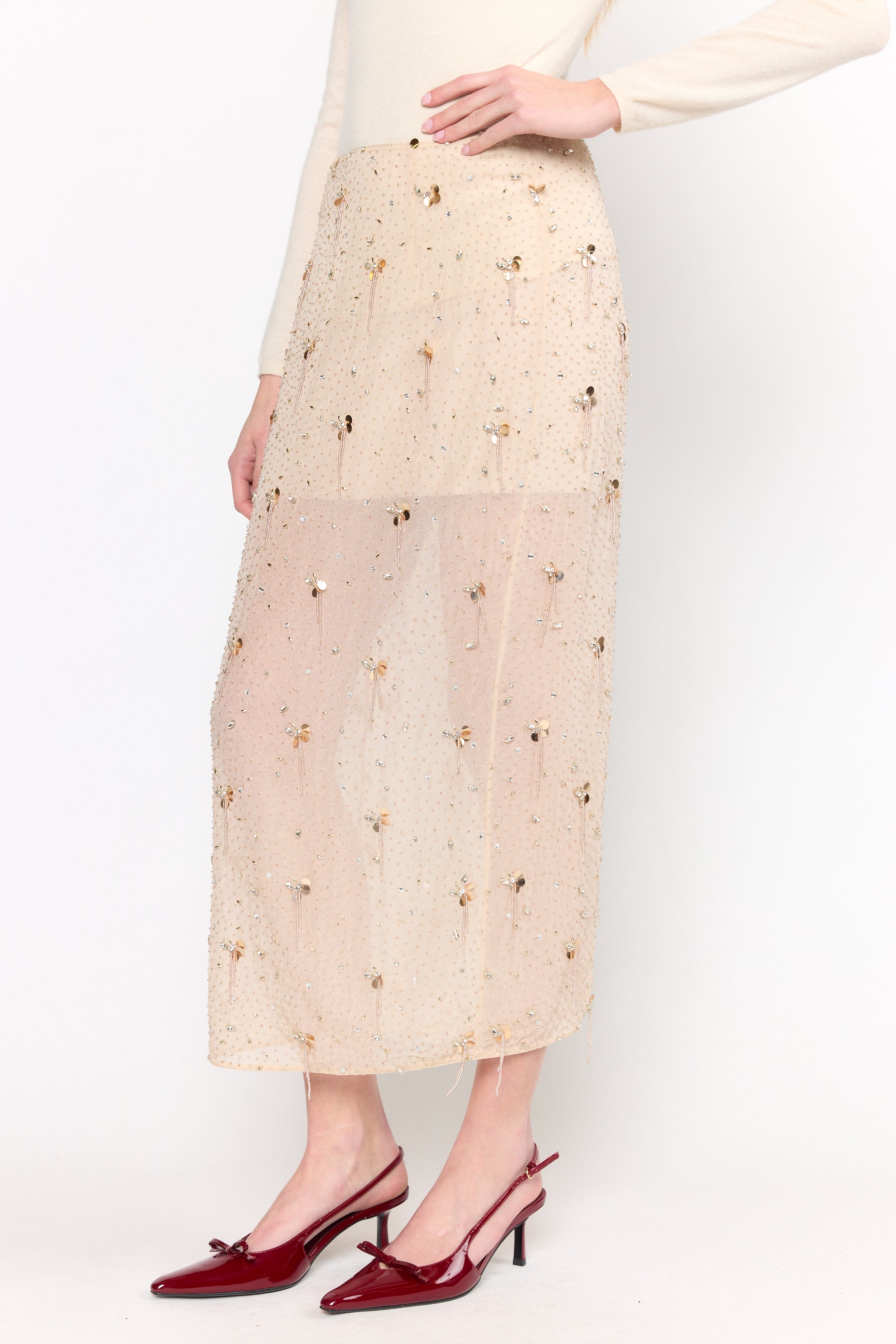 Lilah Skirt - Starlight Nude
