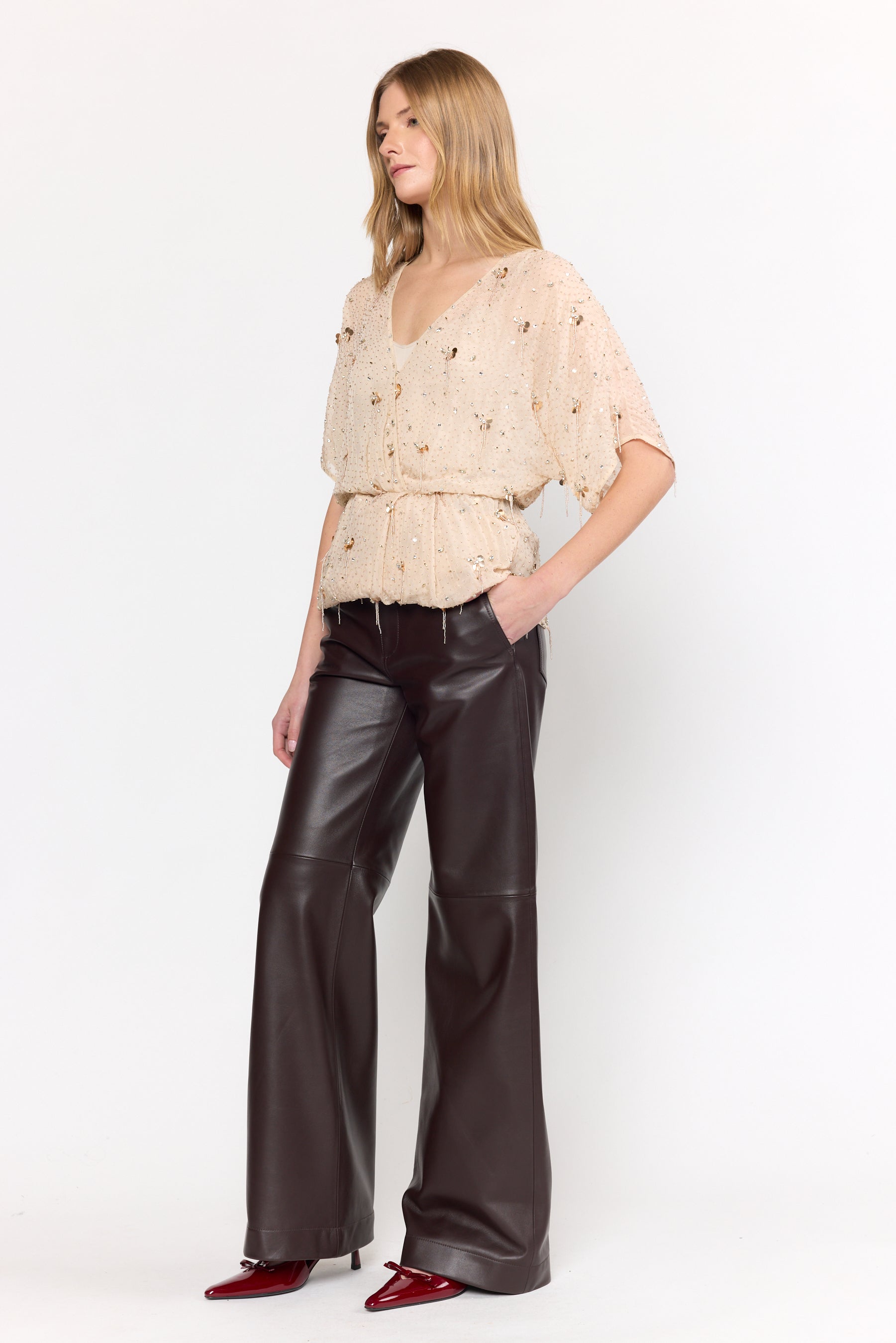 Palmer Blouse - Starlight Nude