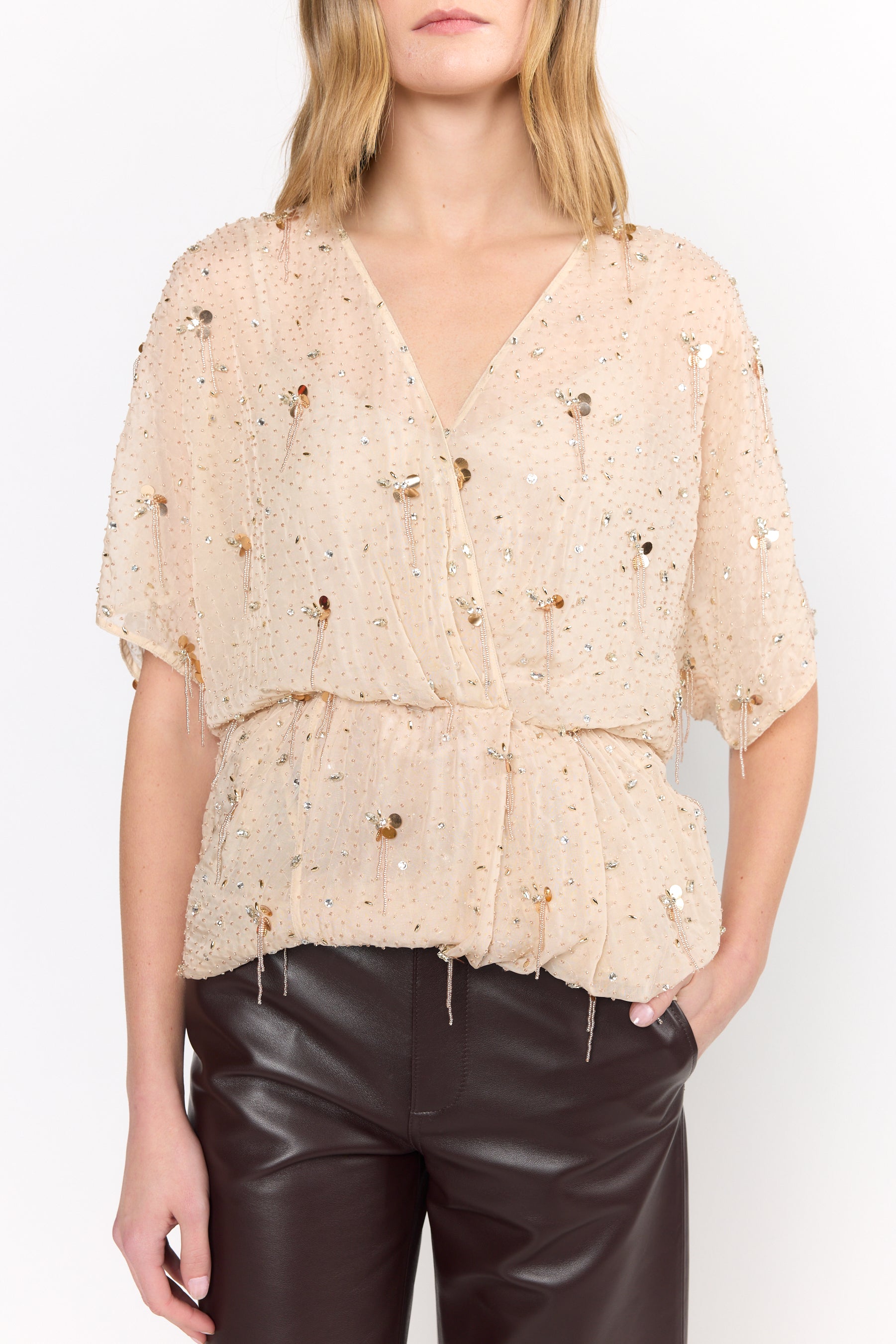 Palmer Blouse - Starlight Nude