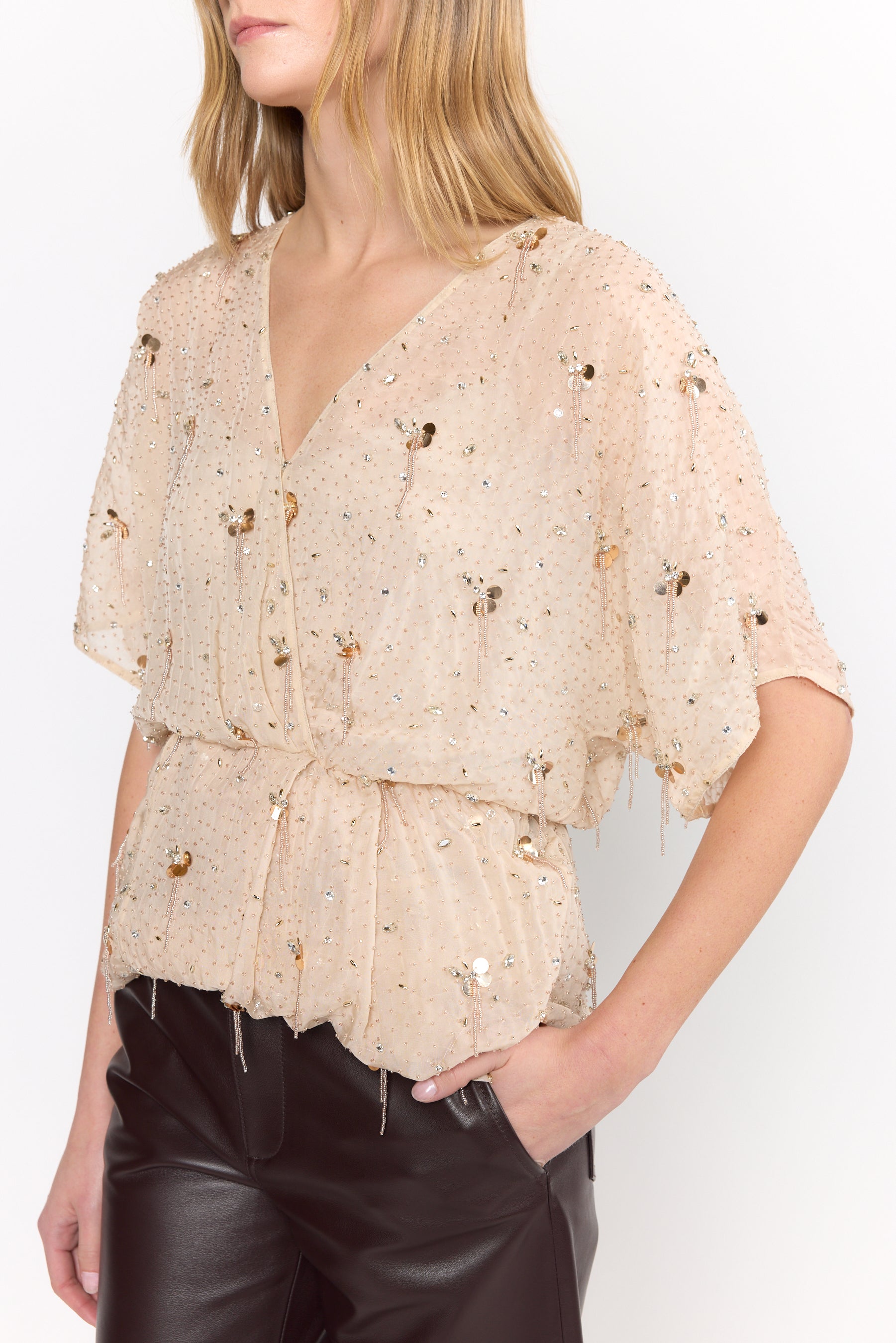 Palmer Blouse - Starlight Nude