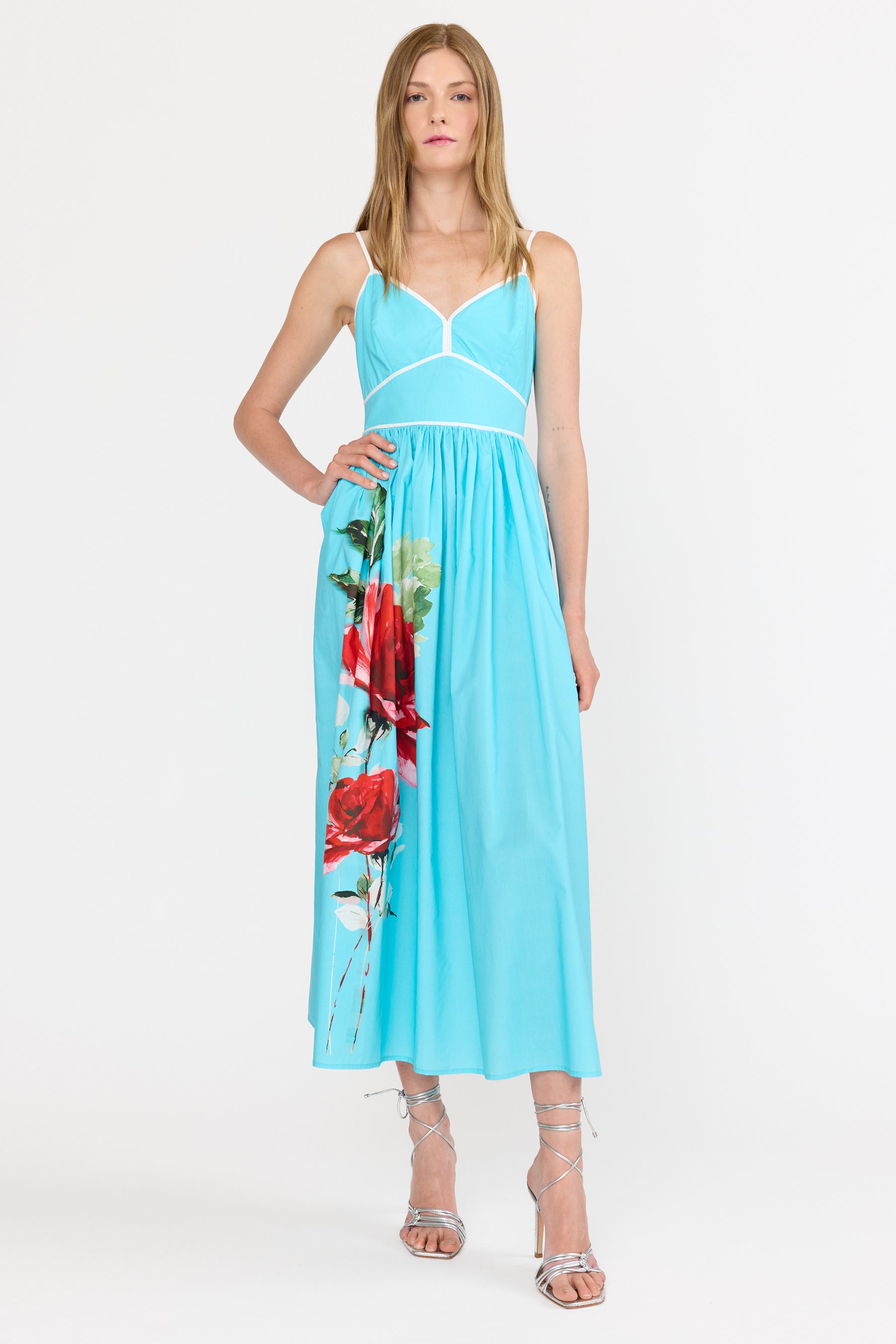 Leilani Dress - Turquoise Rose