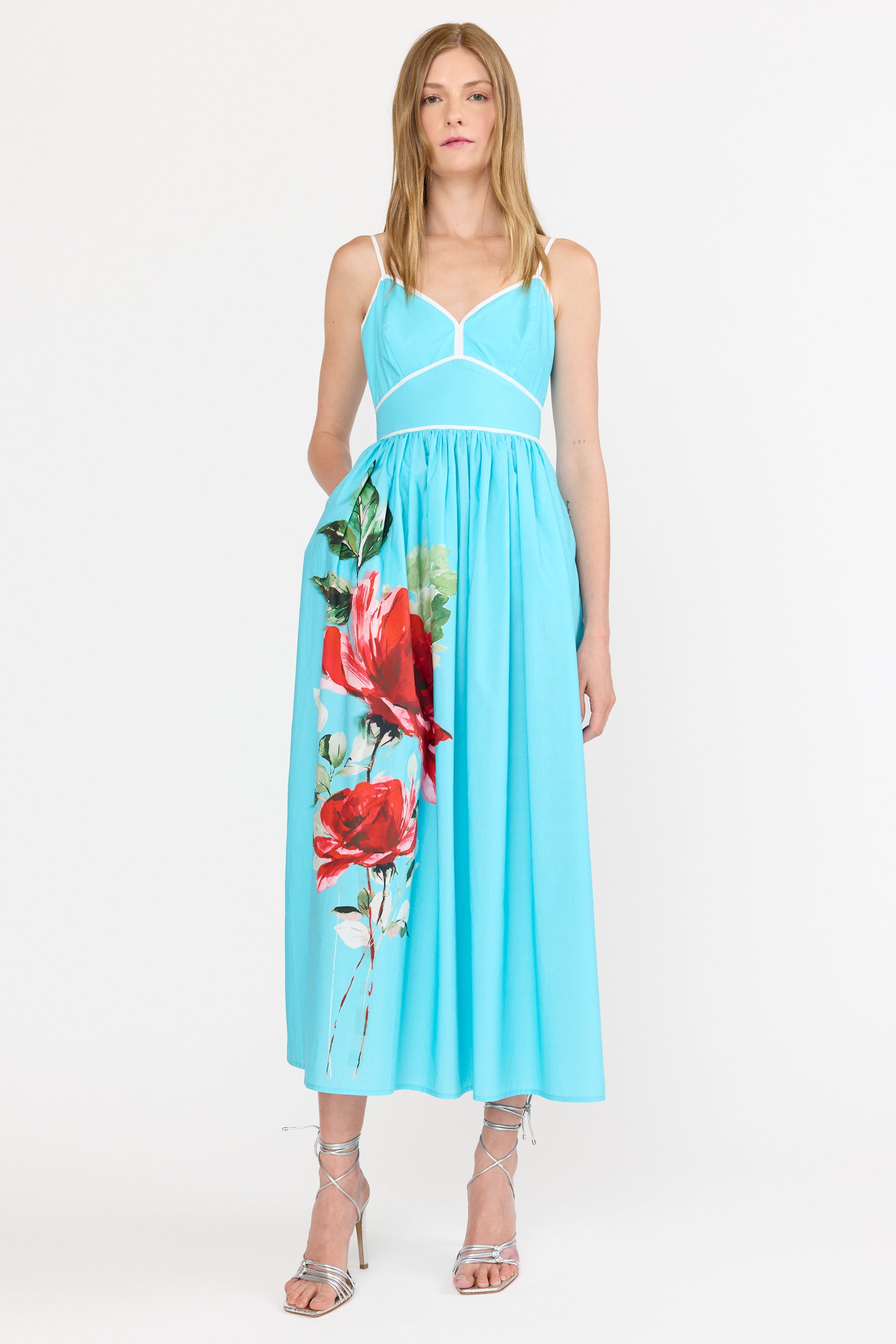 Leilani Dress - Turquoise Rose