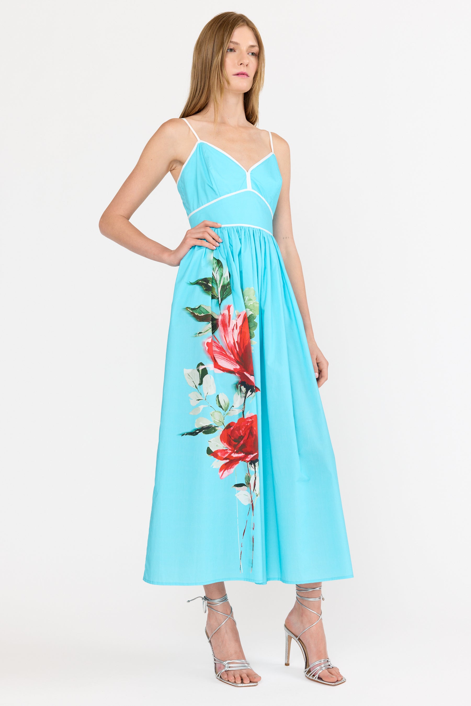 Leilani Dress - Turquoise Rose