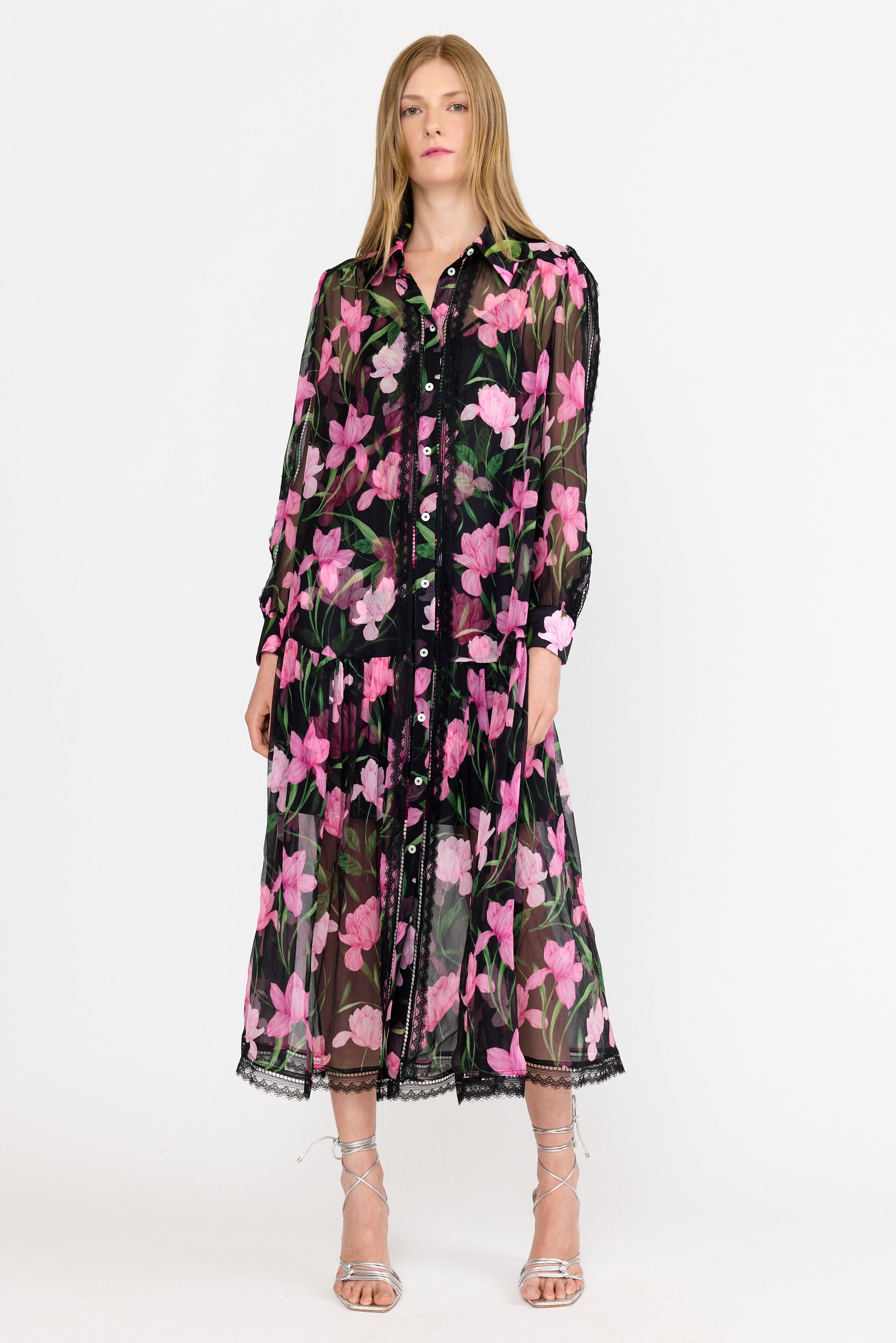 Kristina Dress - Onyx Florette