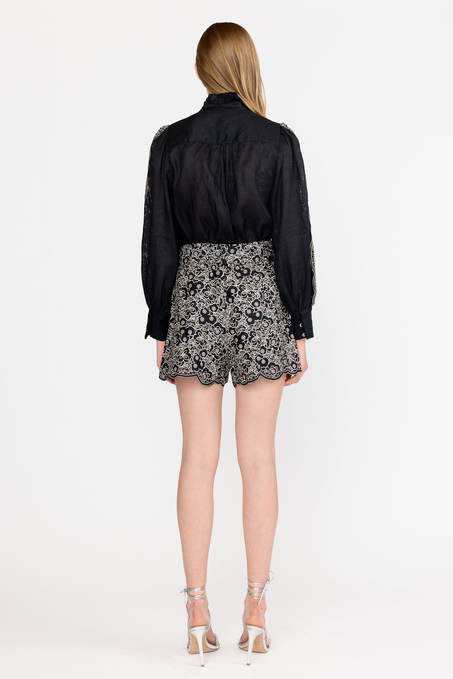 Peri Short - Onyx Embroidery