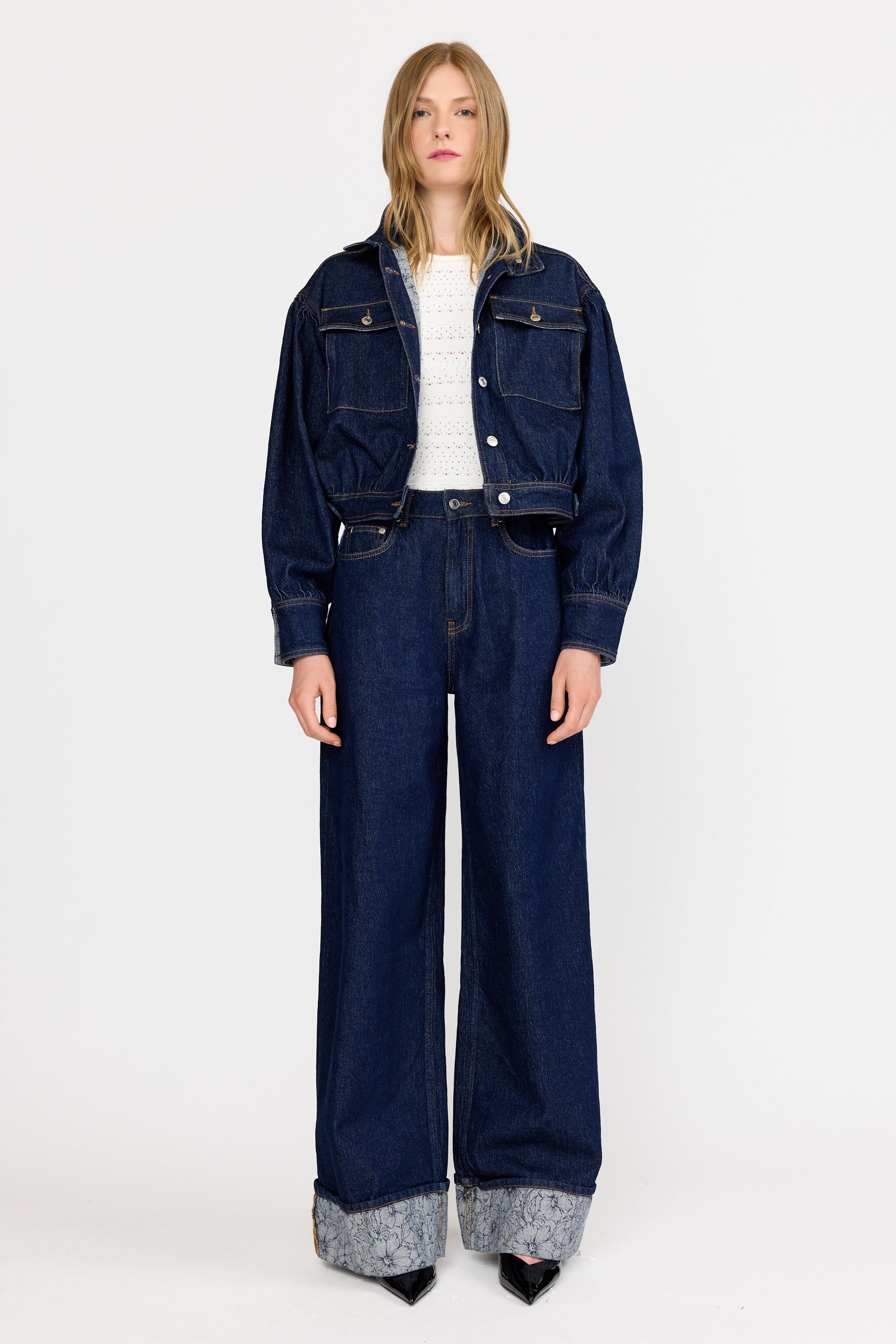 Monroe Jacket - Etched Indigo