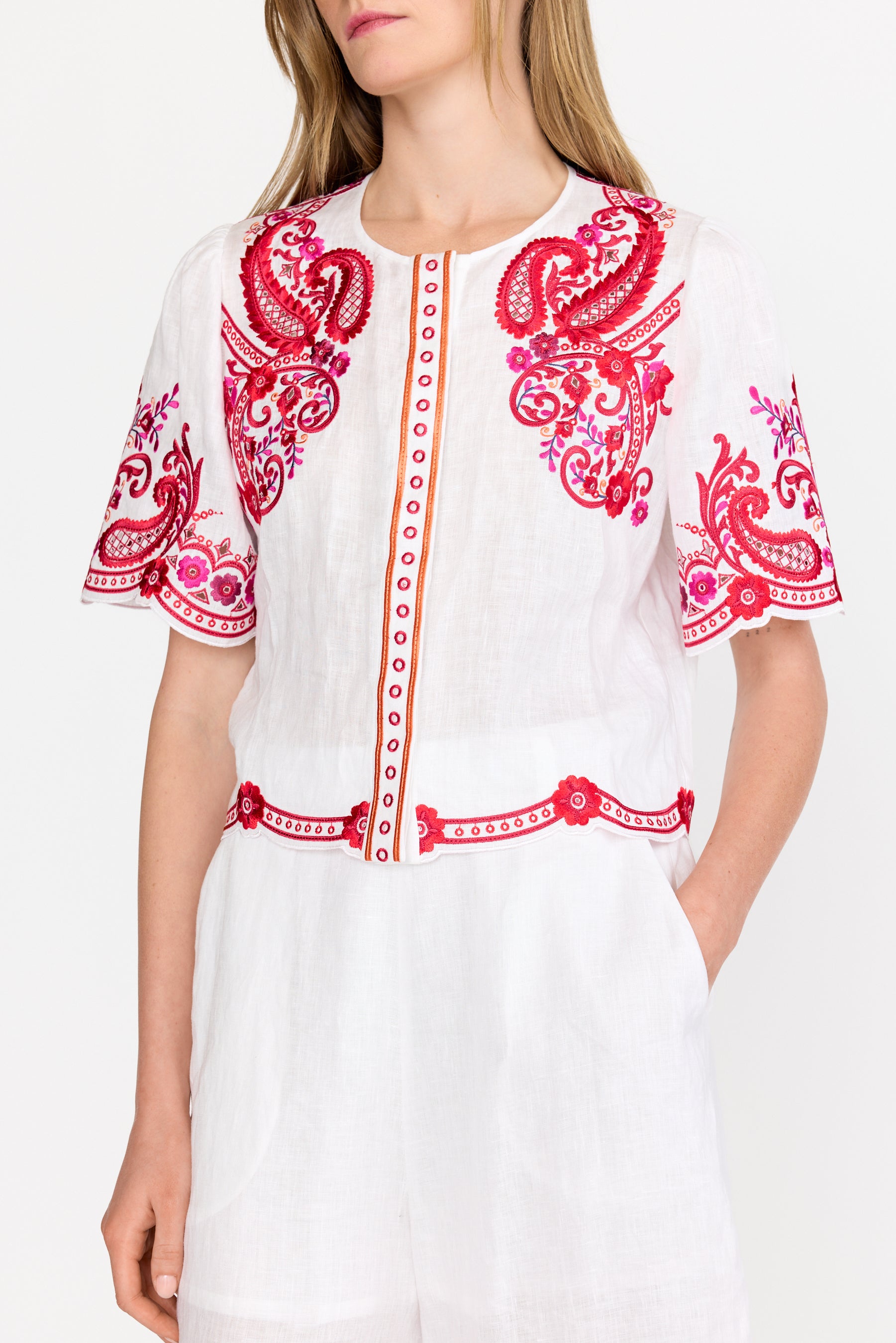 Jane Top - White Rosaria