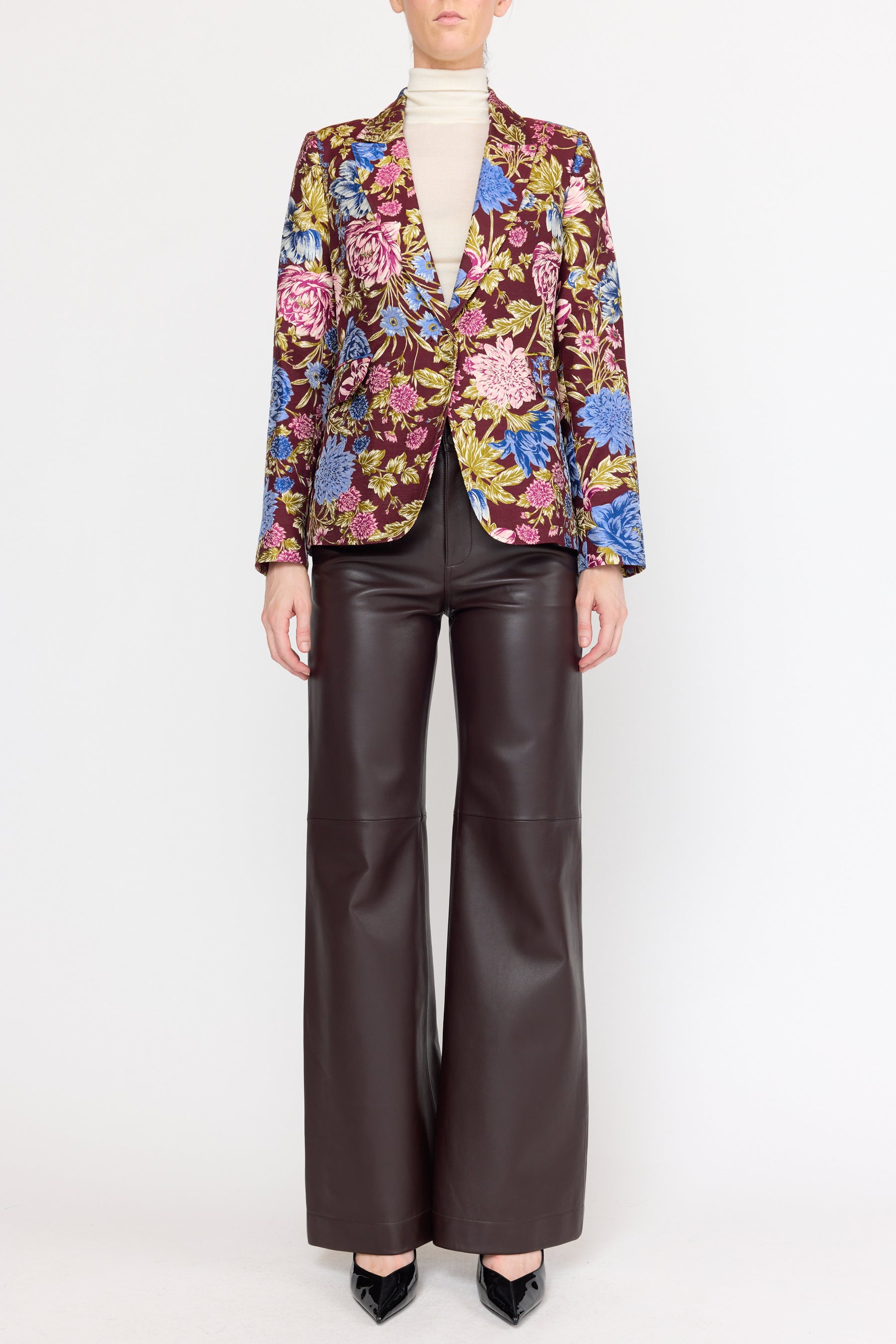 Soraya Blazer - Carmine Floral