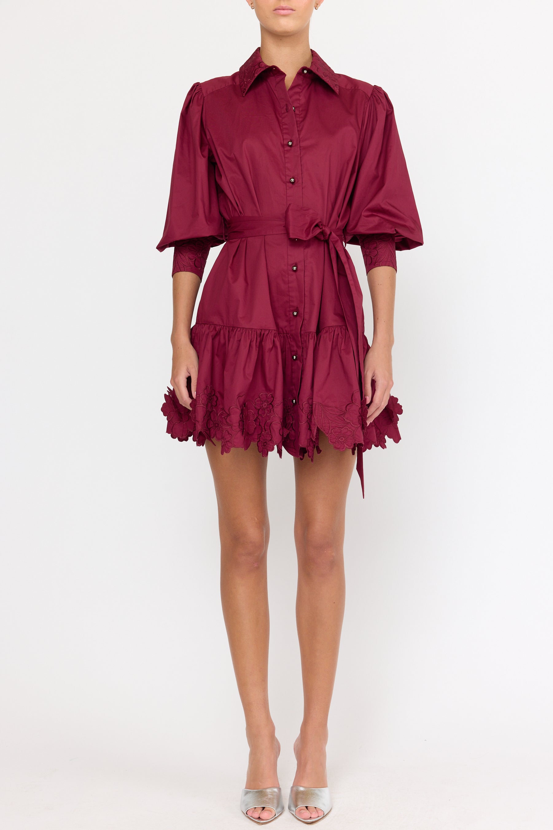 Norie Dress - Maroon