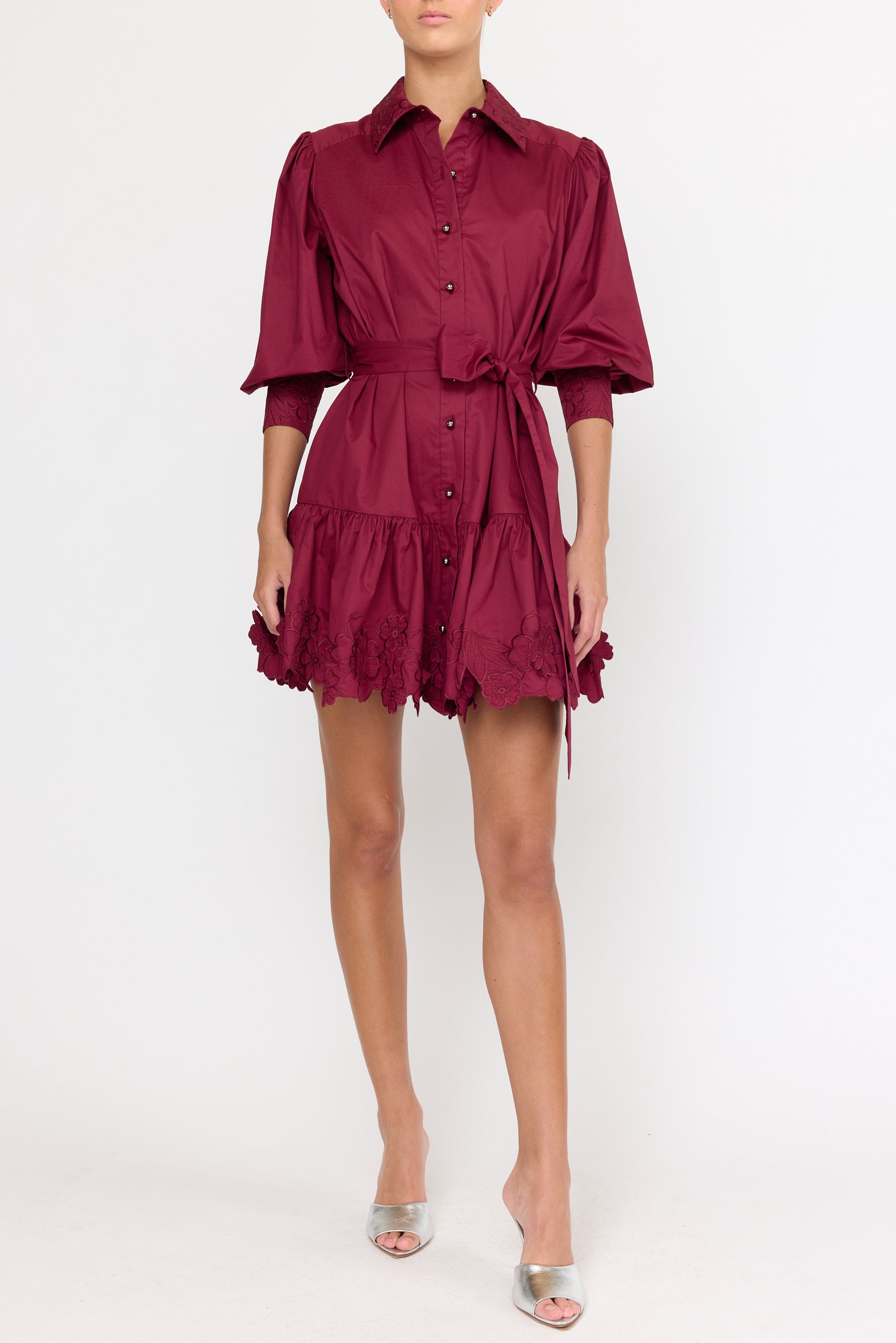 Norie Dress - Maroon