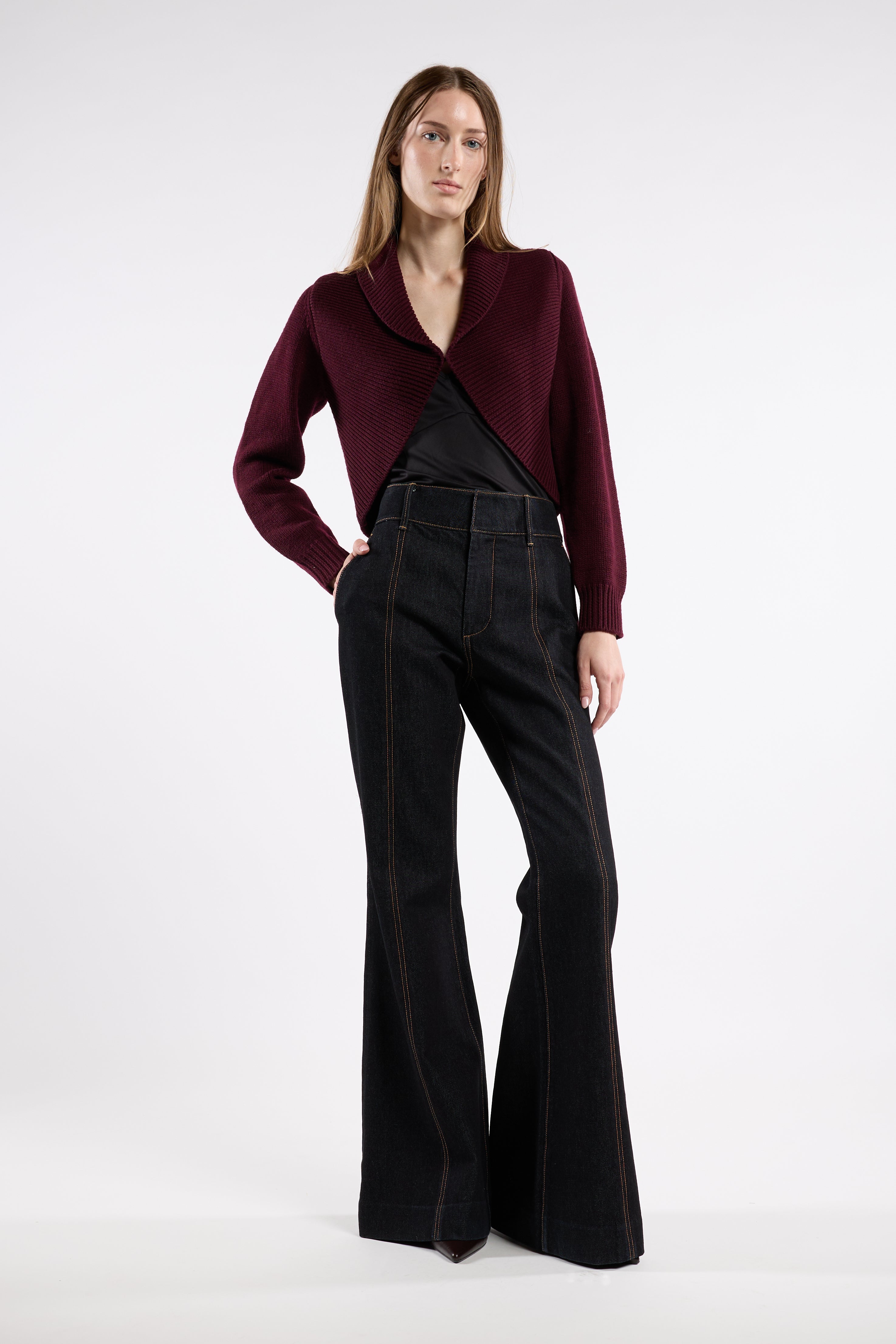 Jovie Cardigan - Cabernet