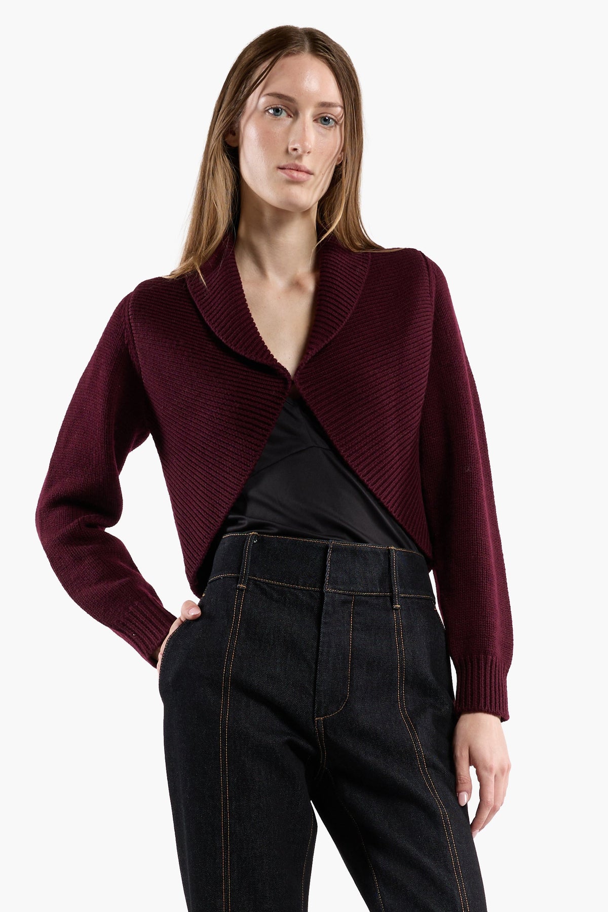 Jovie Cardigan - Cabernet
