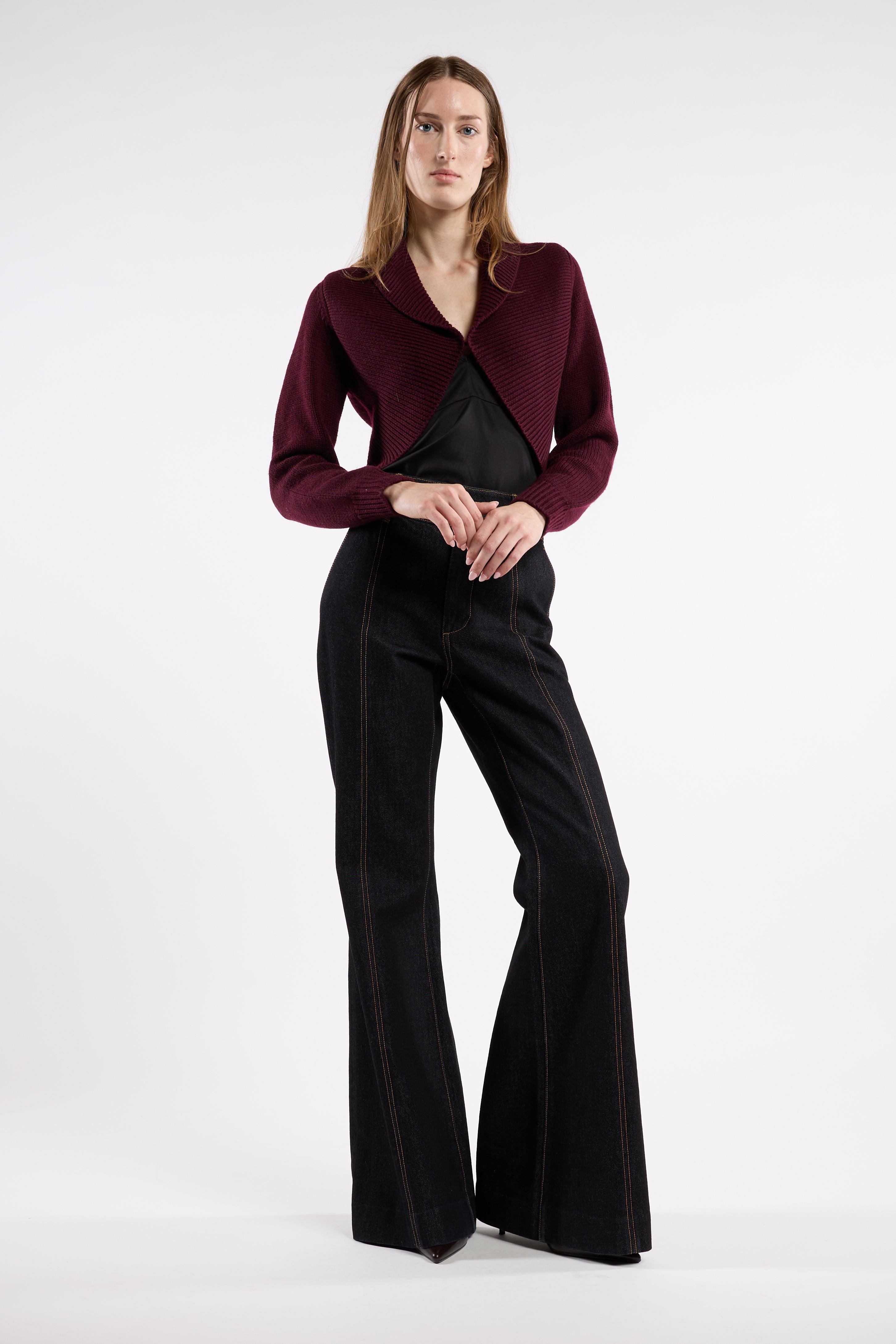 Jovie Cardigan - Cabernet
