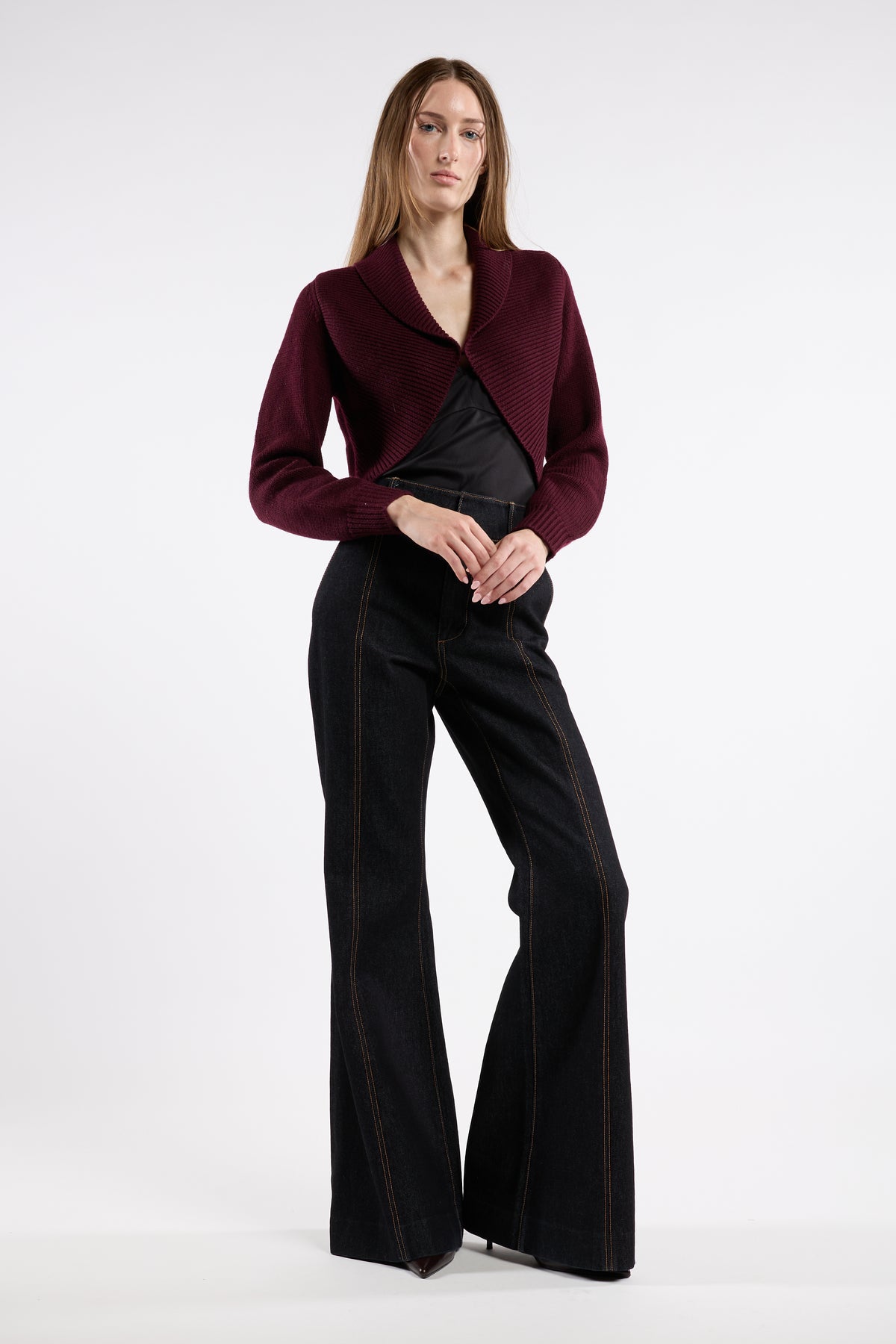 Jovie Cardigan - Cabernet
