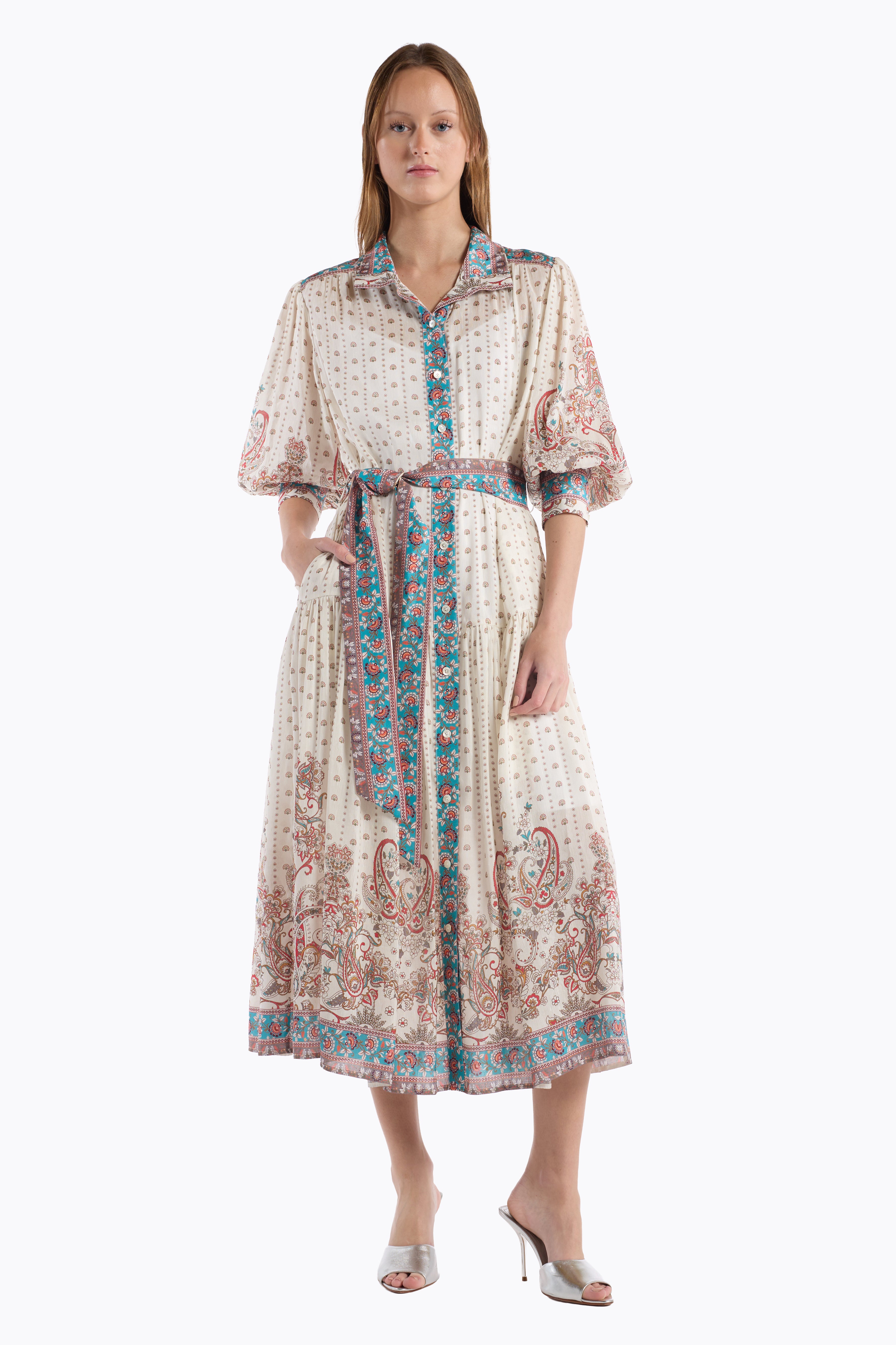 Gail Dress - Ivory Filigree