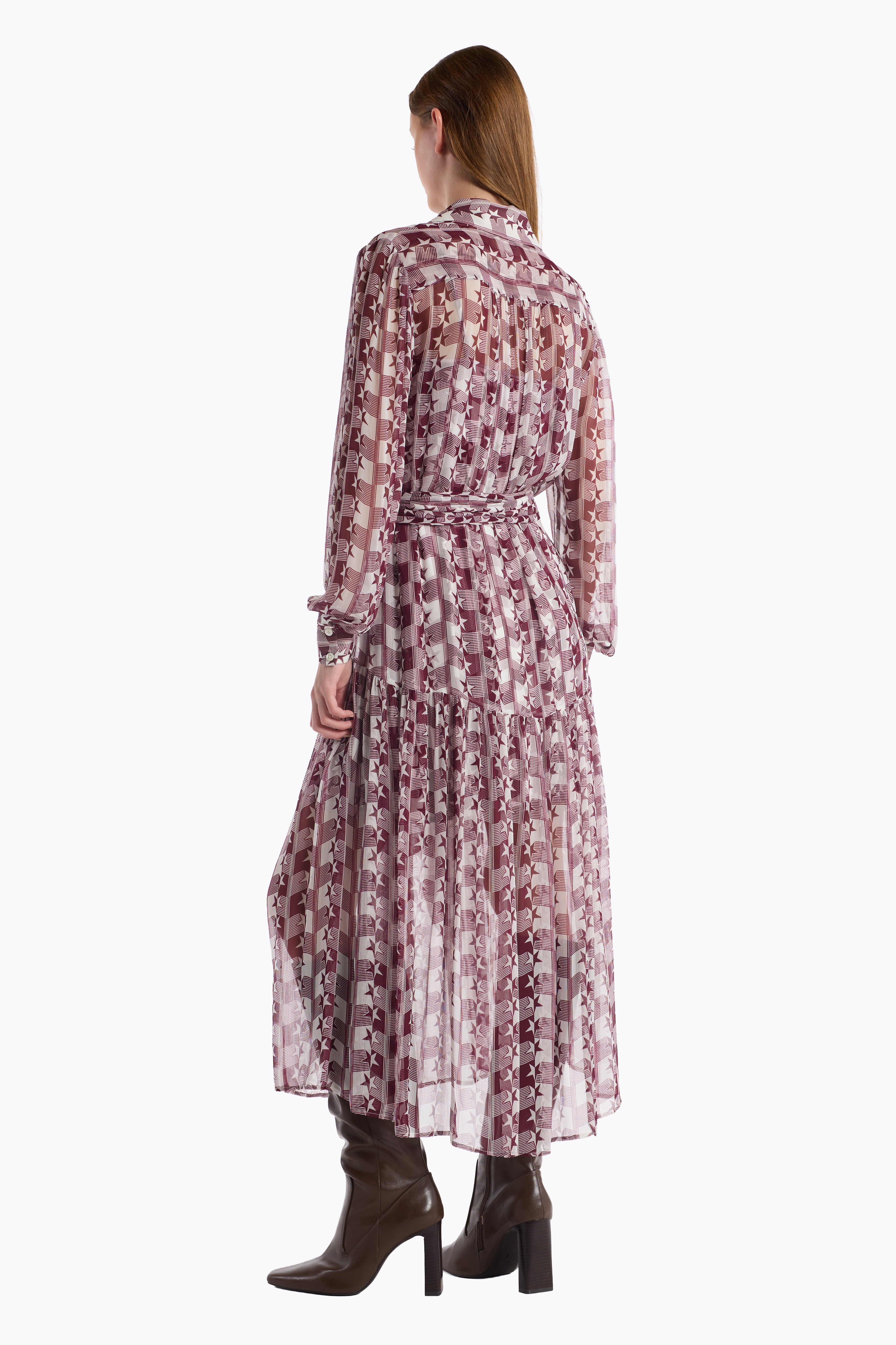 Kristen Dress - Burgundy Nova
