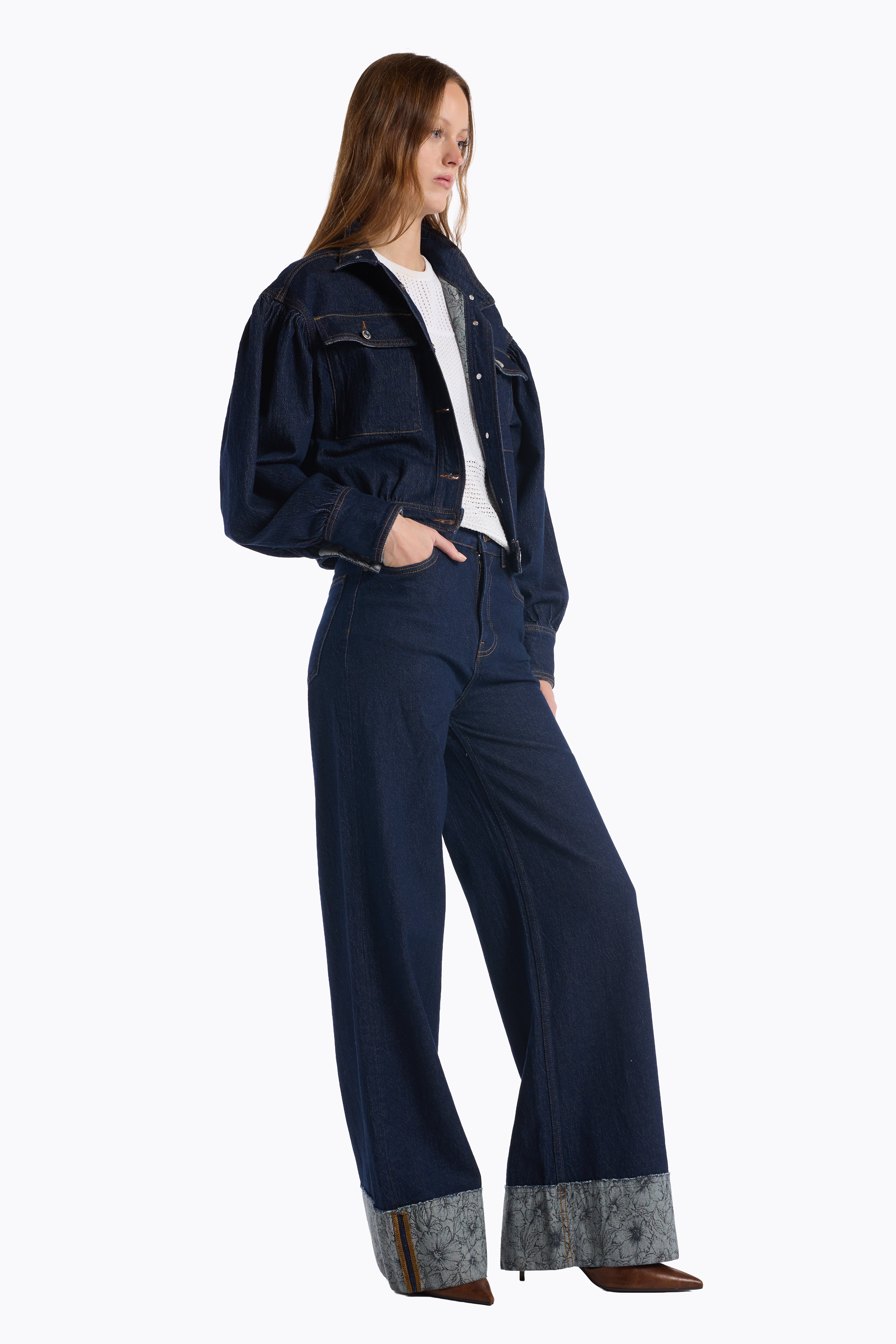 Monroe Jacket - Etched Indigo