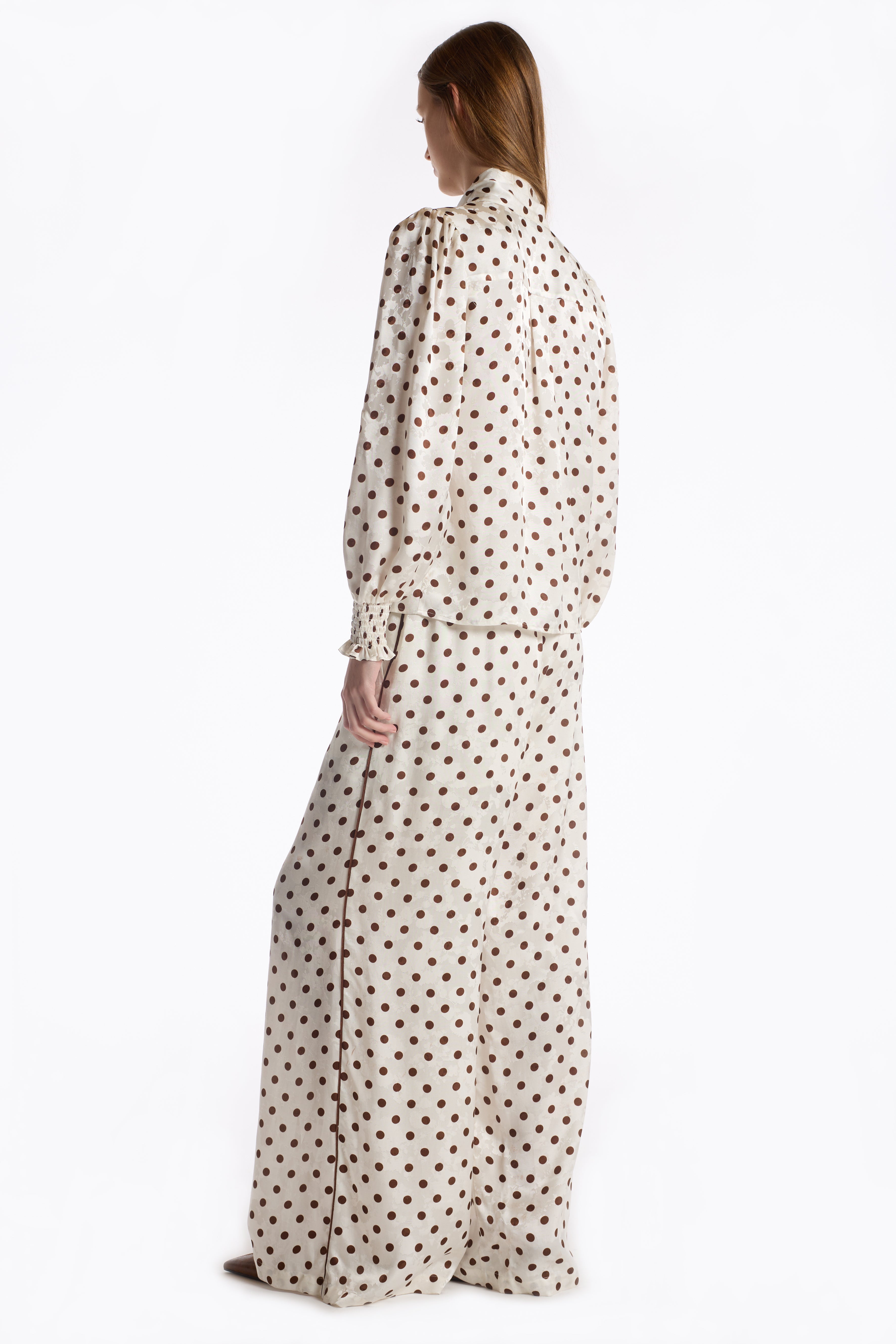 Marta Pant - Brown Polka Dot