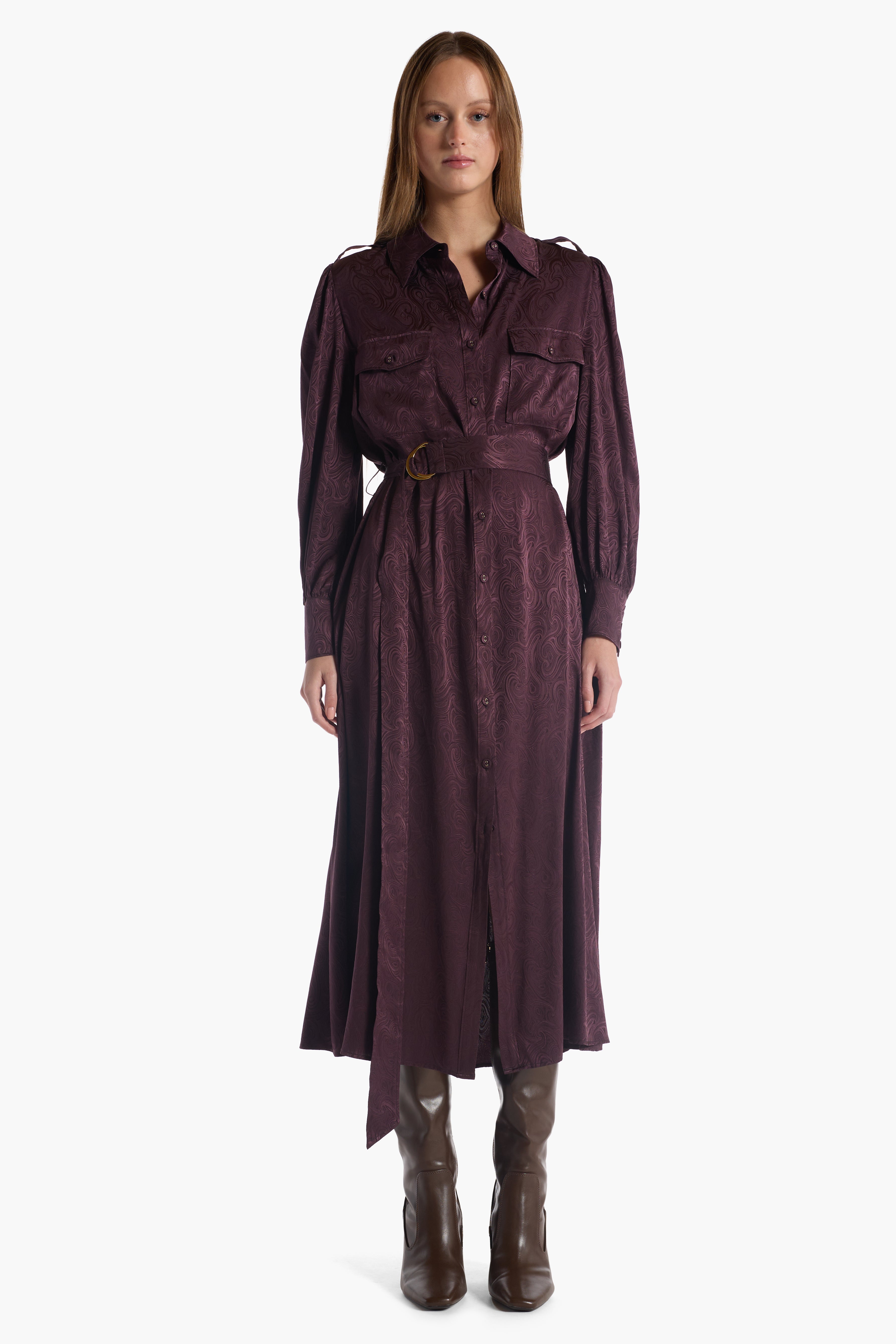 Darcy Dress - Eggplant