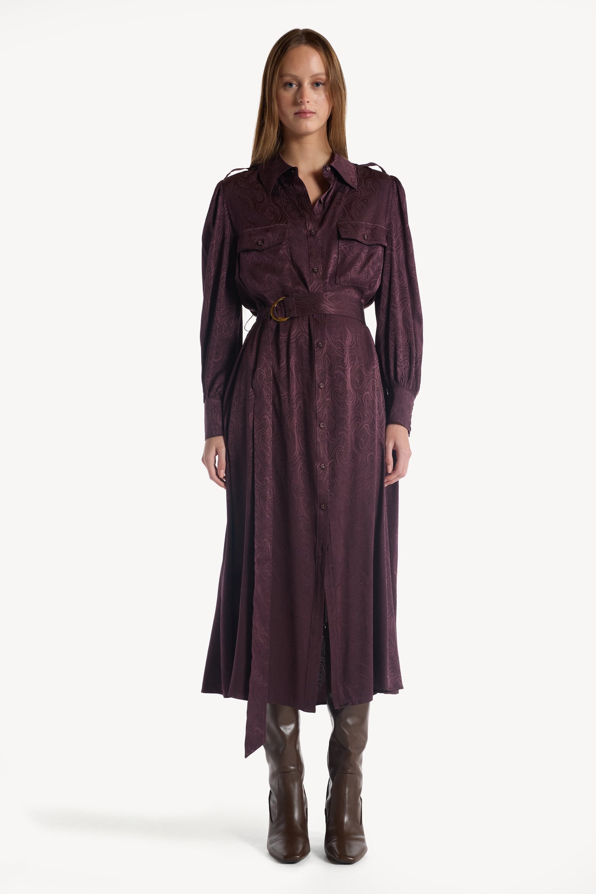 Darcy Dress - Eggplant