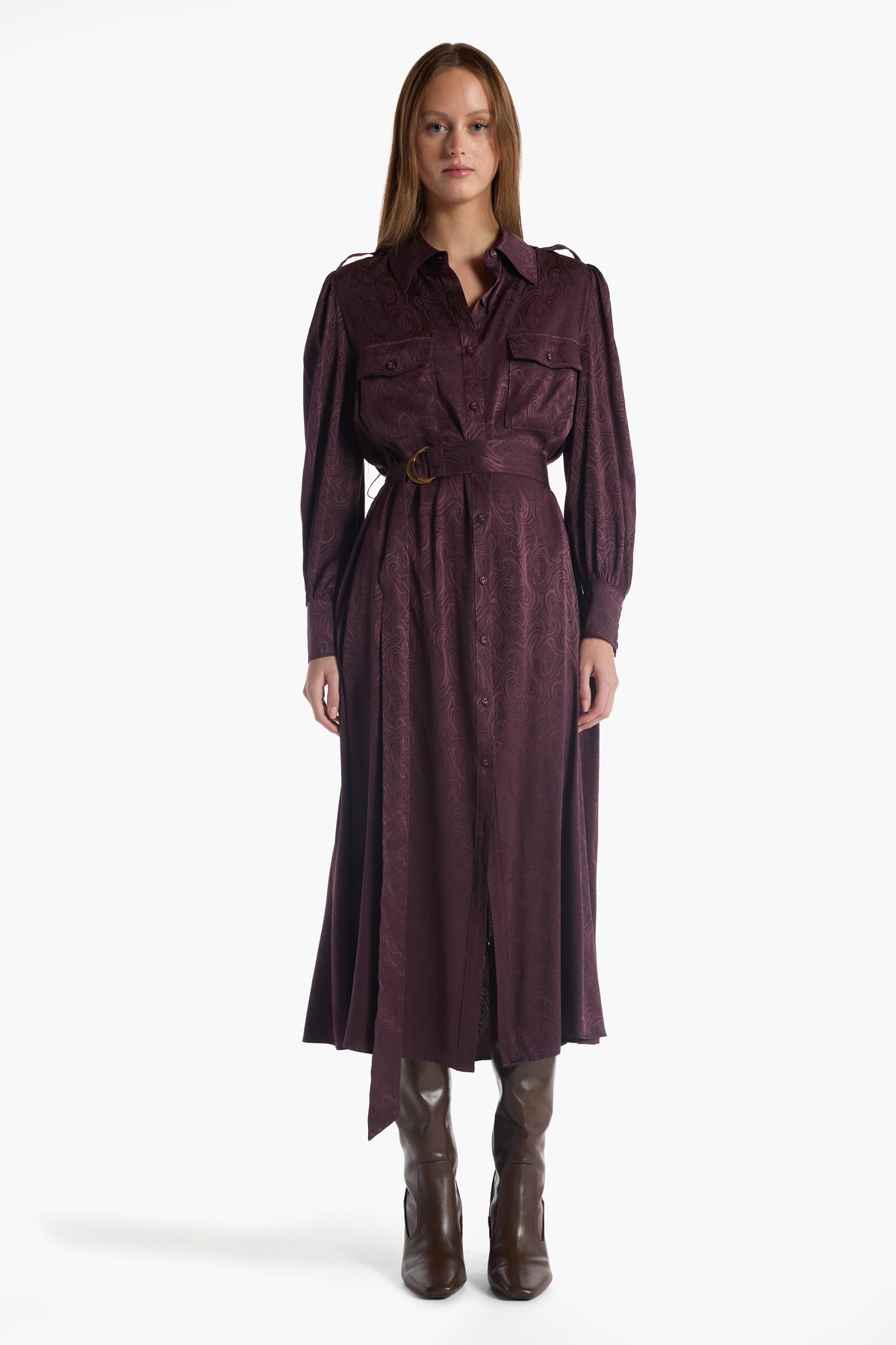Darcy Dress - Eggplant