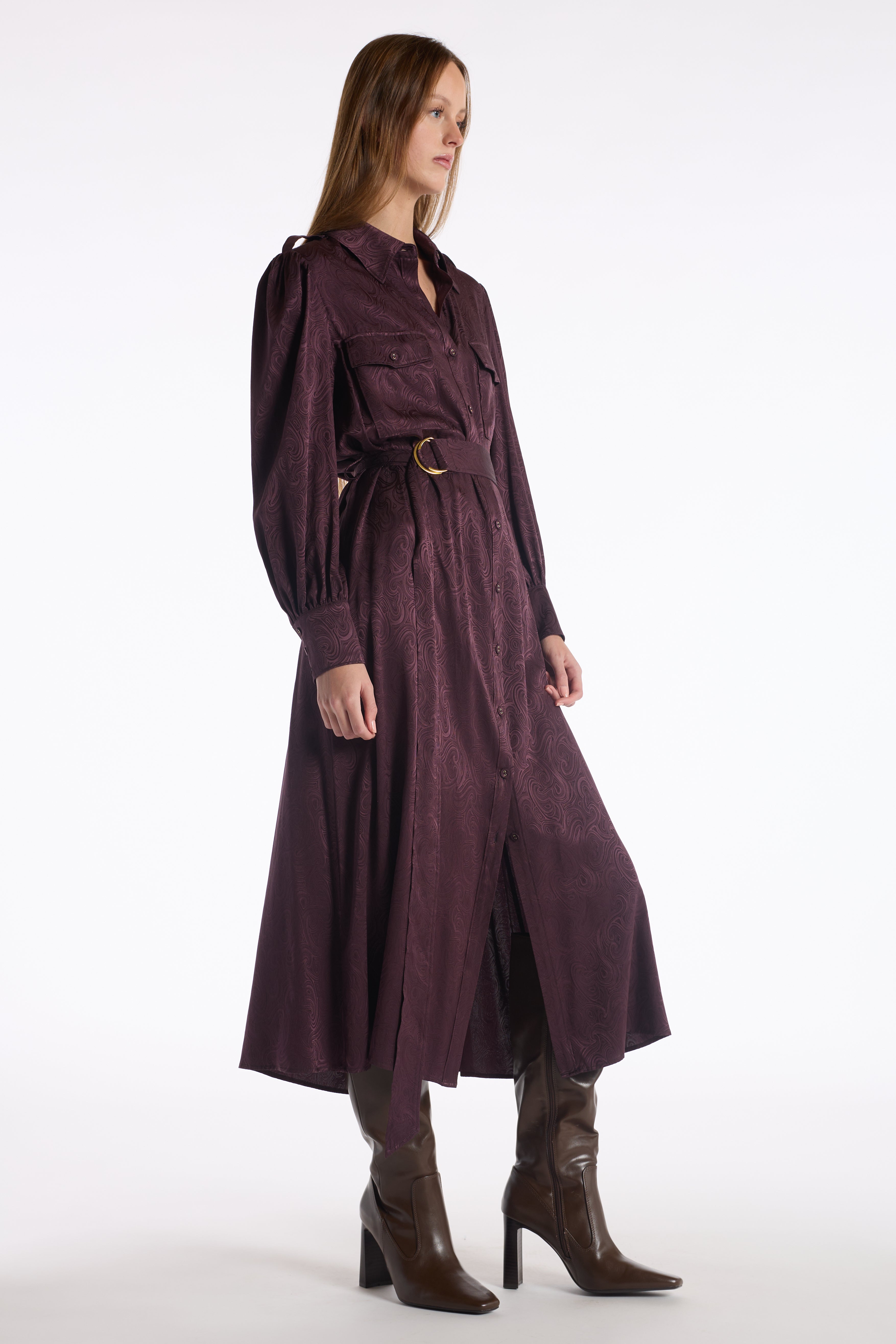 Darcy Dress - Eggplant