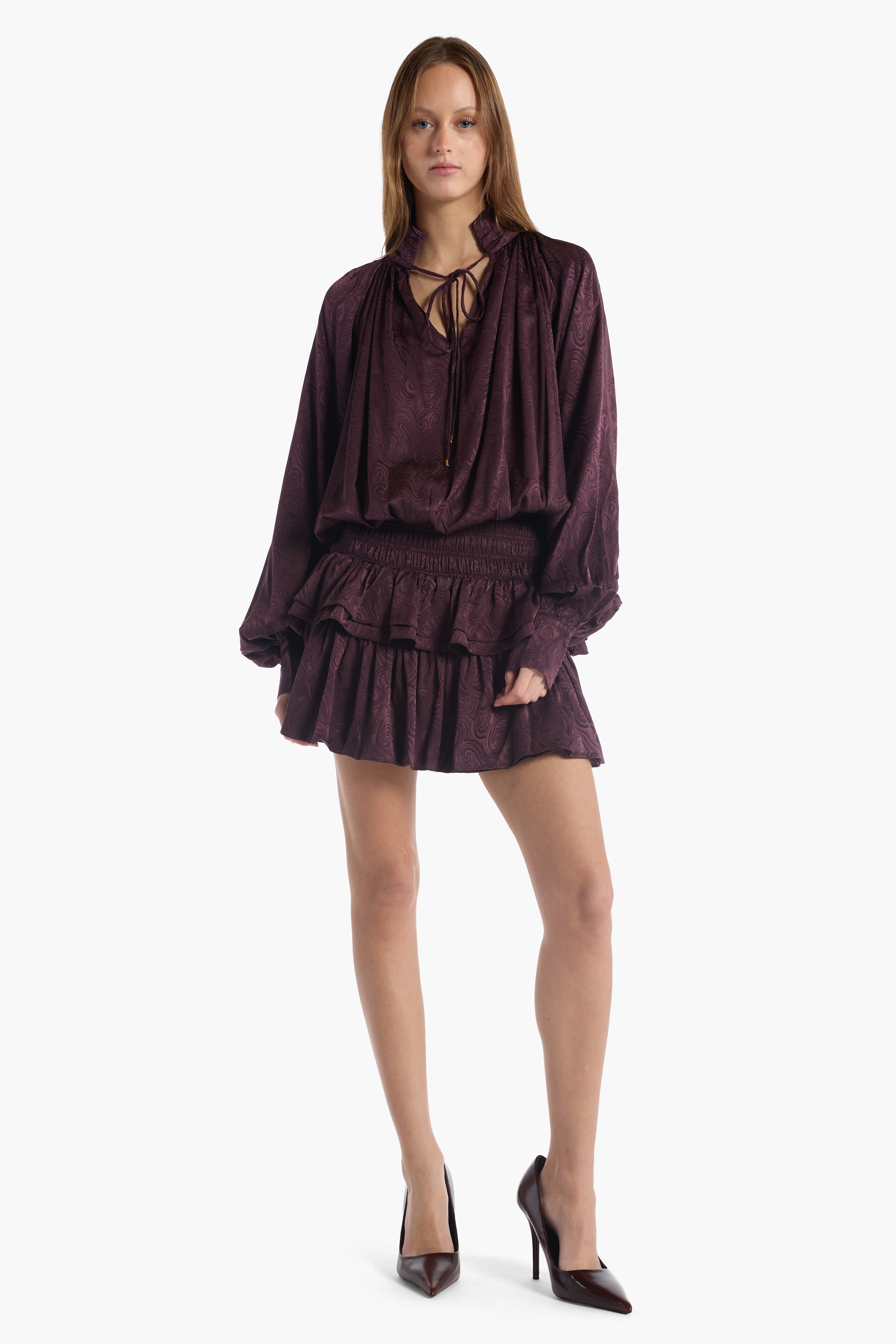 Gabrielle Dress - Eggplant