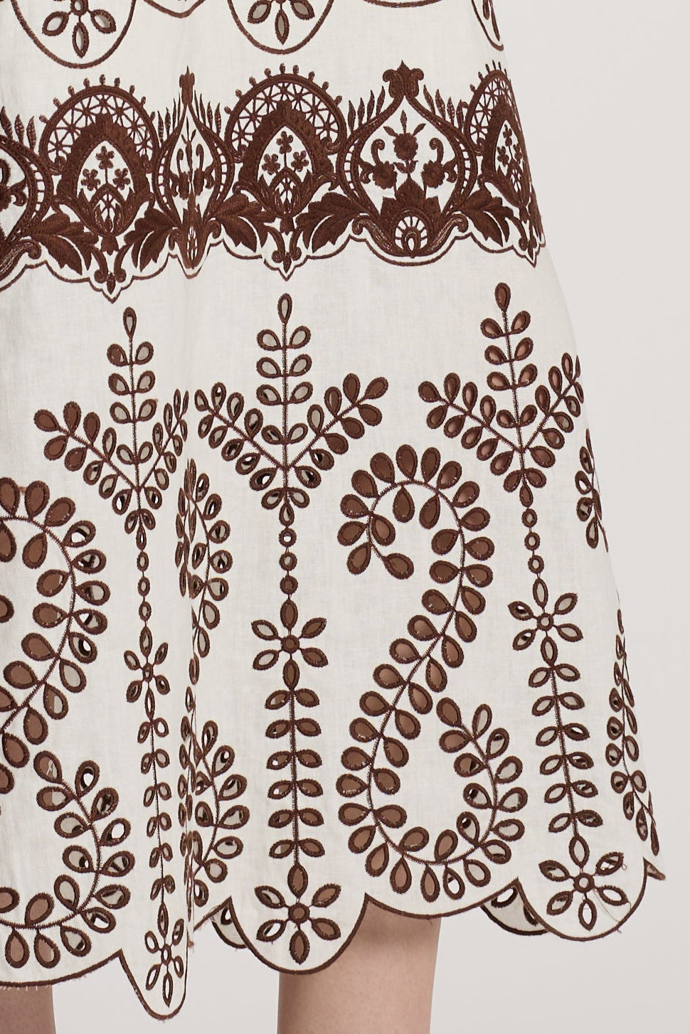 Norah Dress - Chocolate Embroidery
