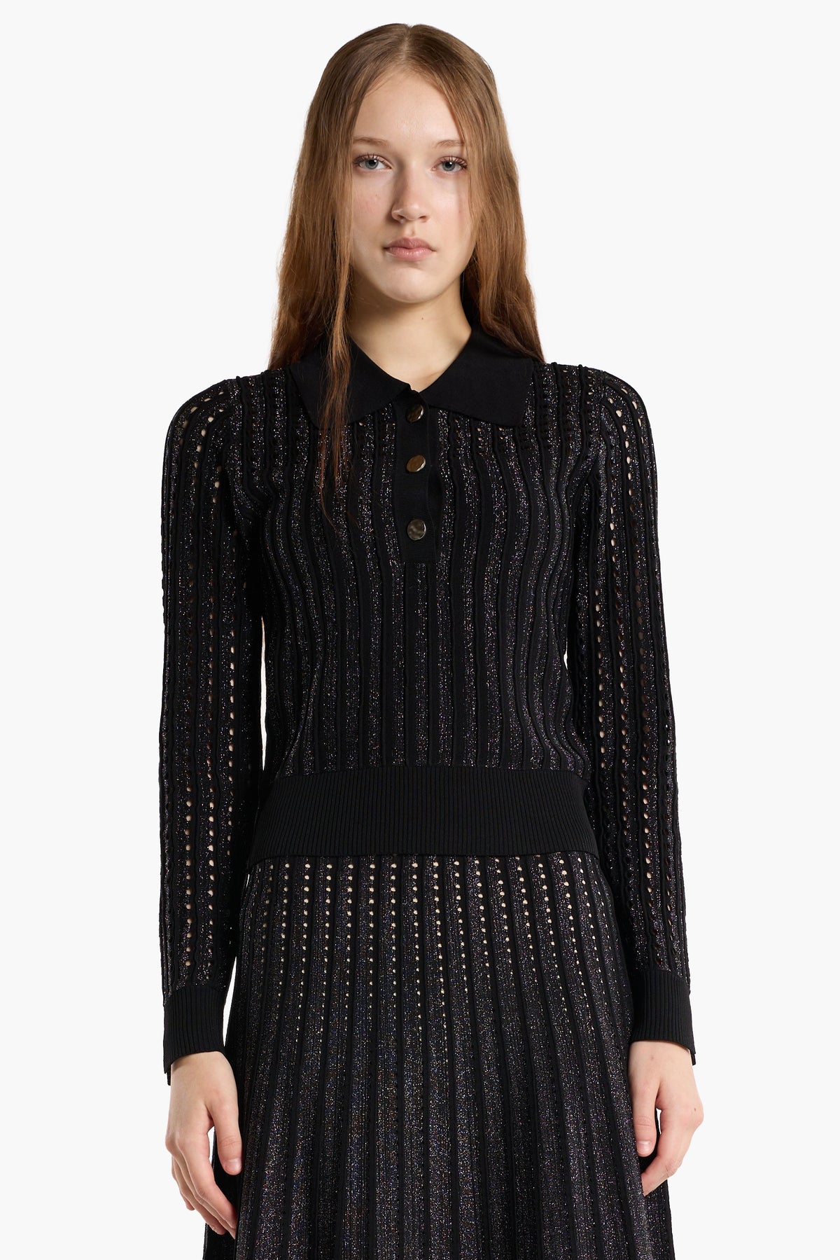 Roselyn Sweater - Pinstripe Lurex