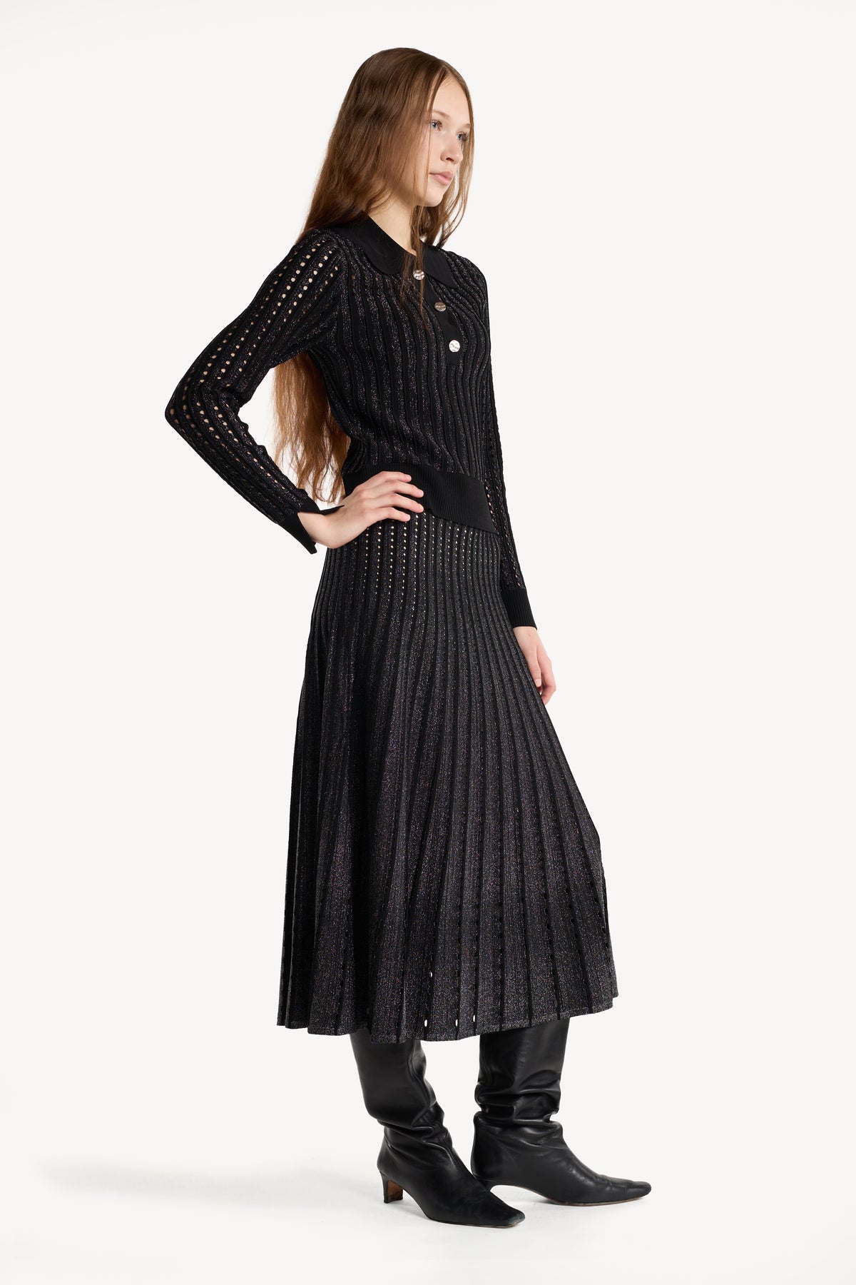 Colton Skirt - Pinstripe Lurex