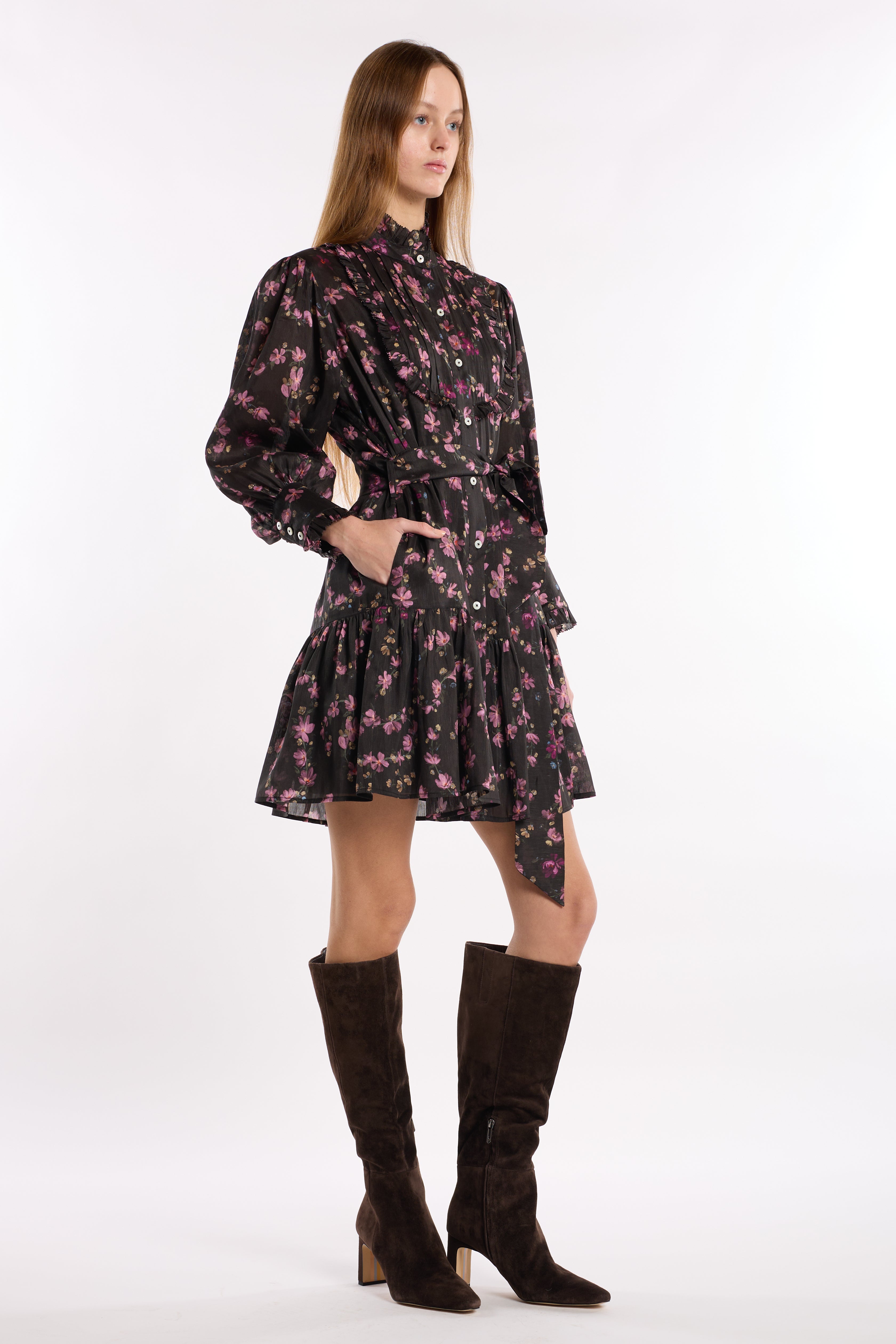 Gretchen Dress - Blushed Vine