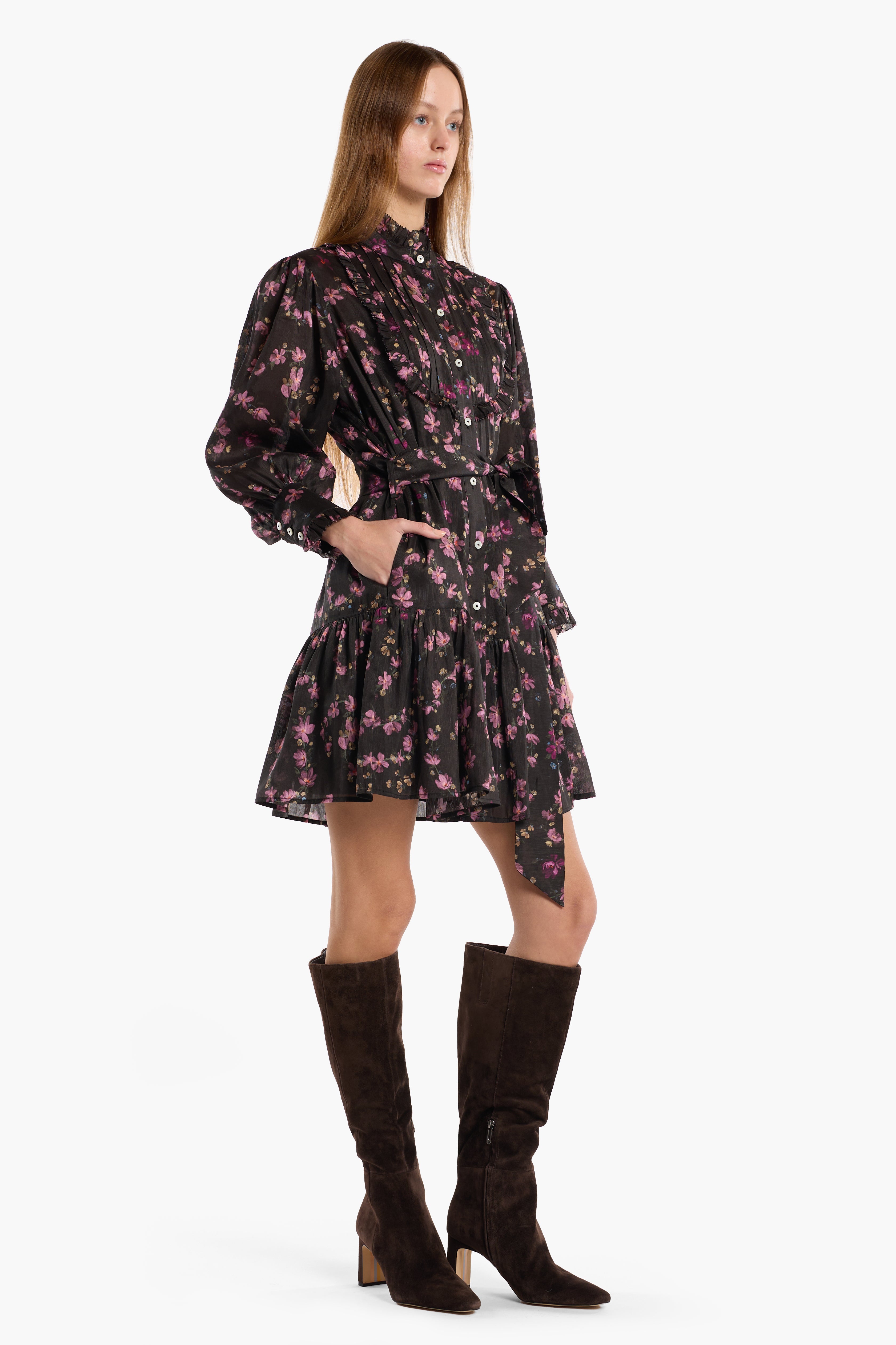 Gretchen Dress - Blushed Vine