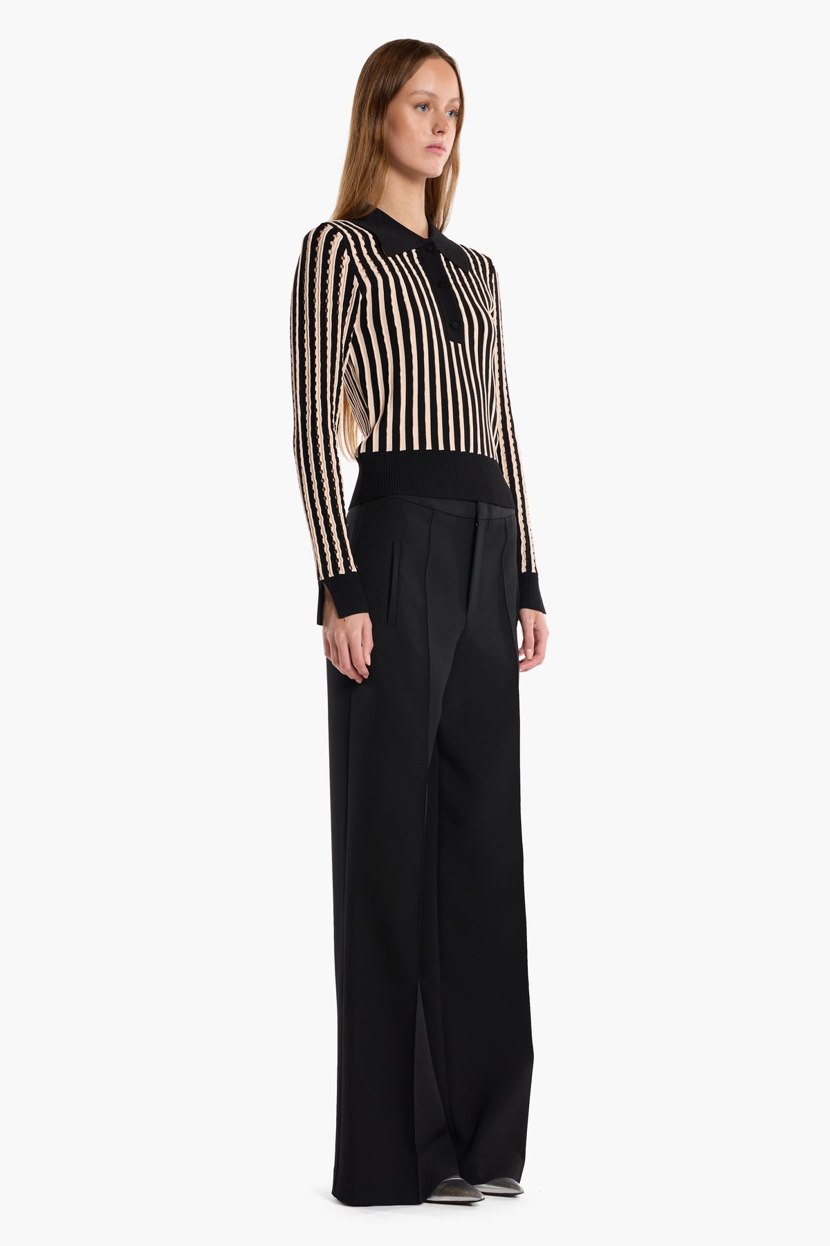 Roselyn Sweater - Pinstripe Black