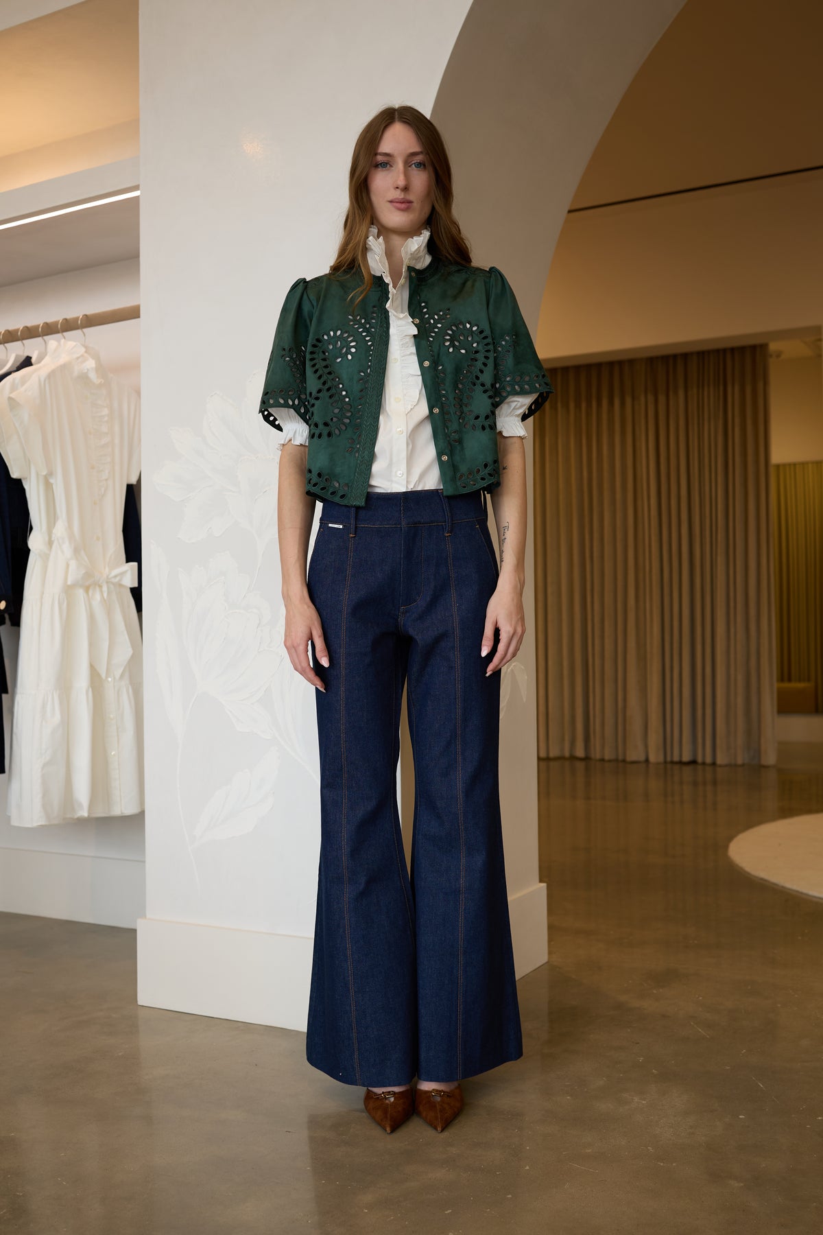Addison Top - Cedar Embroidery