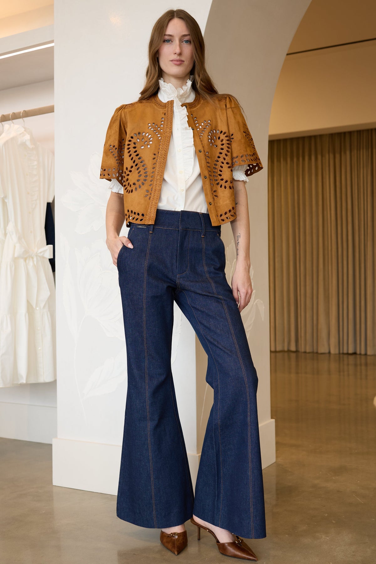 Addison Top - Saddle Embroidery