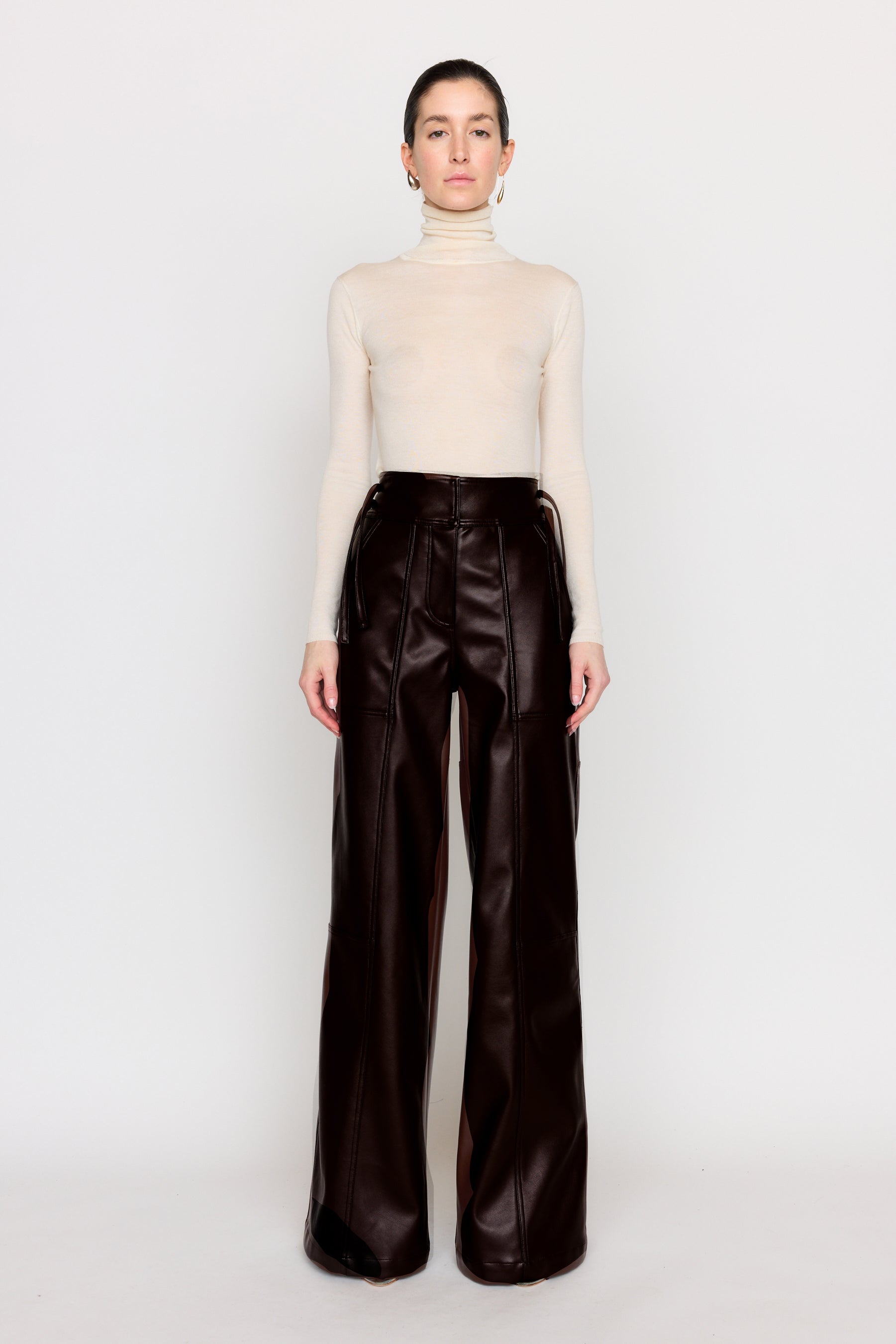 Aspyn Pant - Black Leather