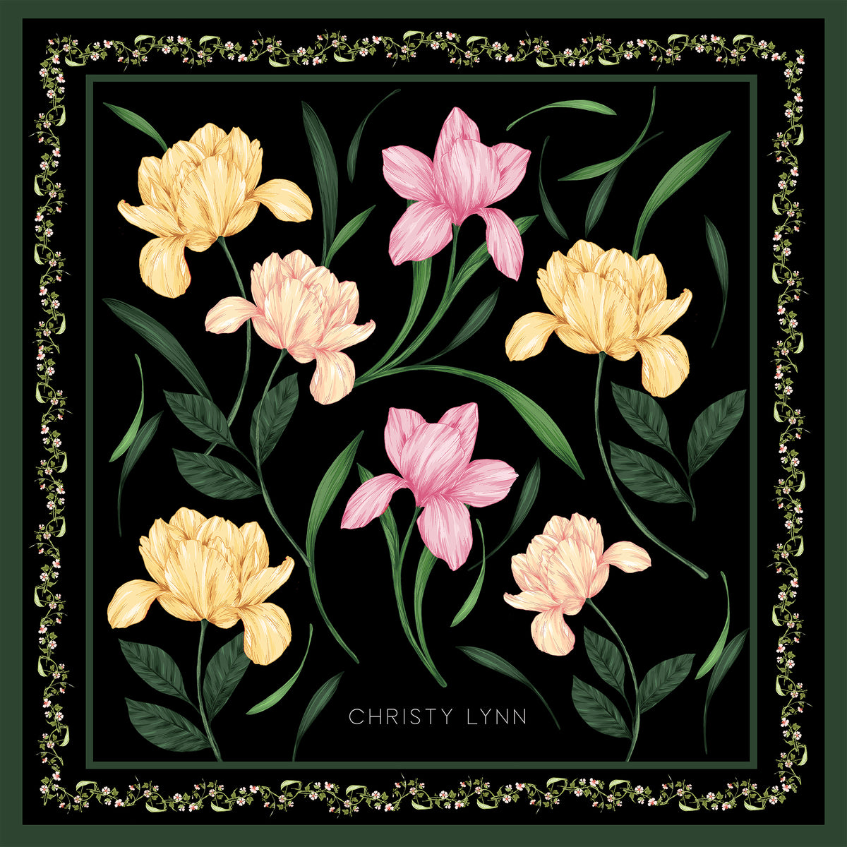 Gia Scarf - Jardin Black