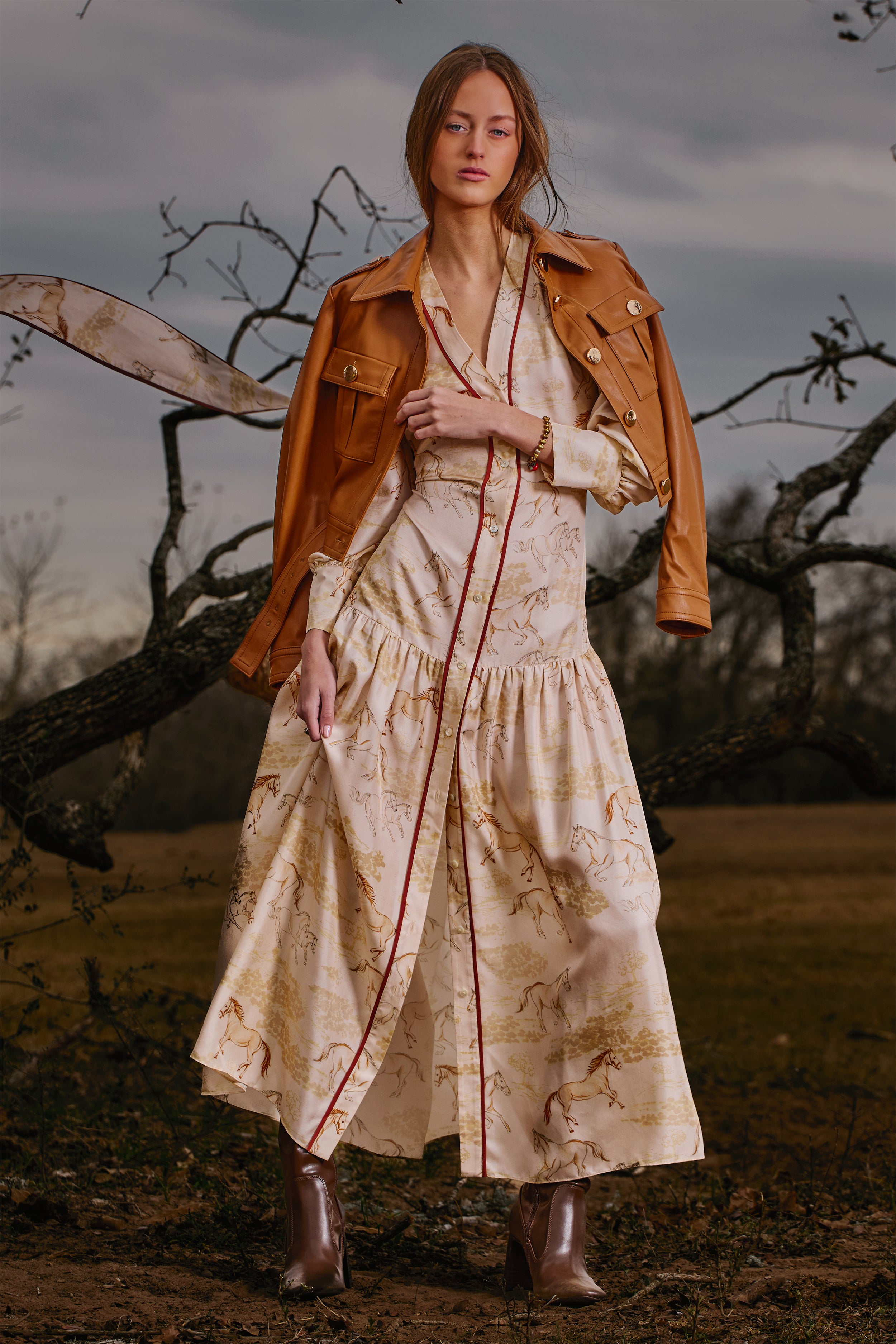 Layla Dress - Desert Mustang