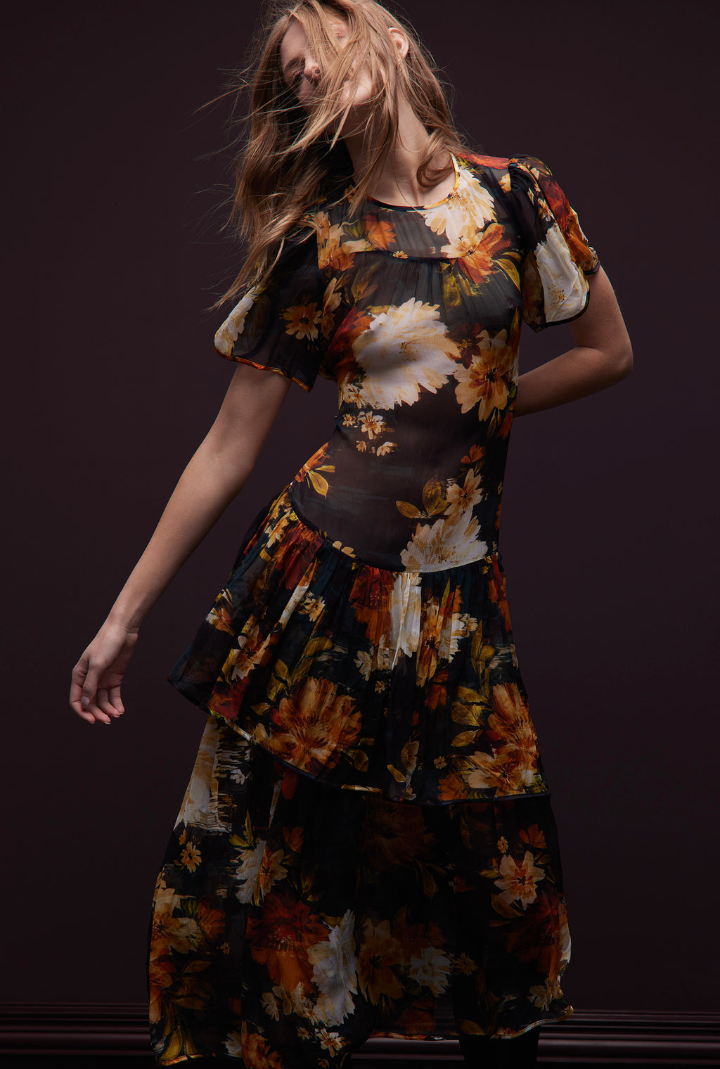 Mallories Dress Amber Glow